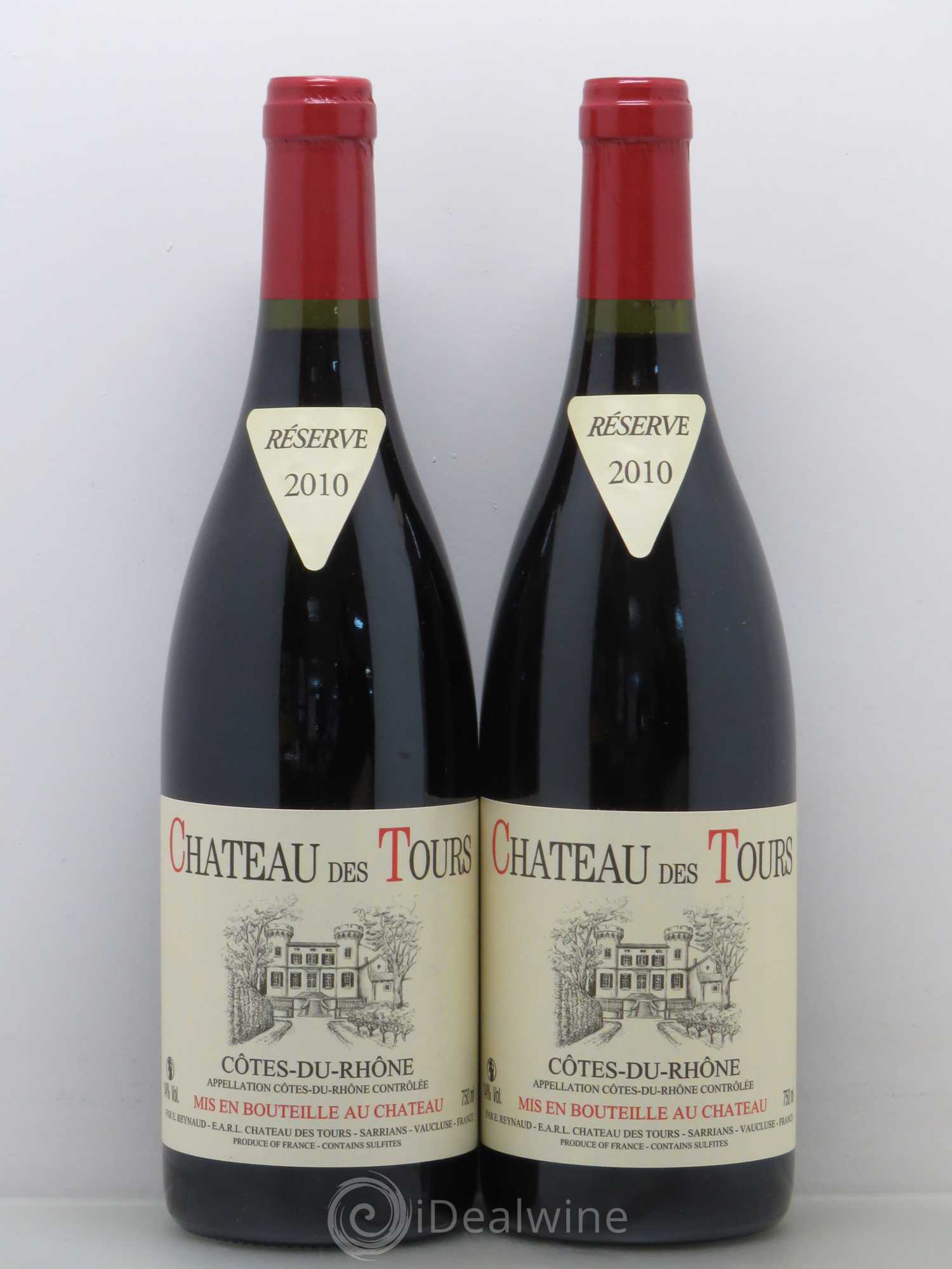 Côtes-du-Rhône Château des Tours Emmanuel Reynaud 2010 - Lot de 2 bouteilles - 0