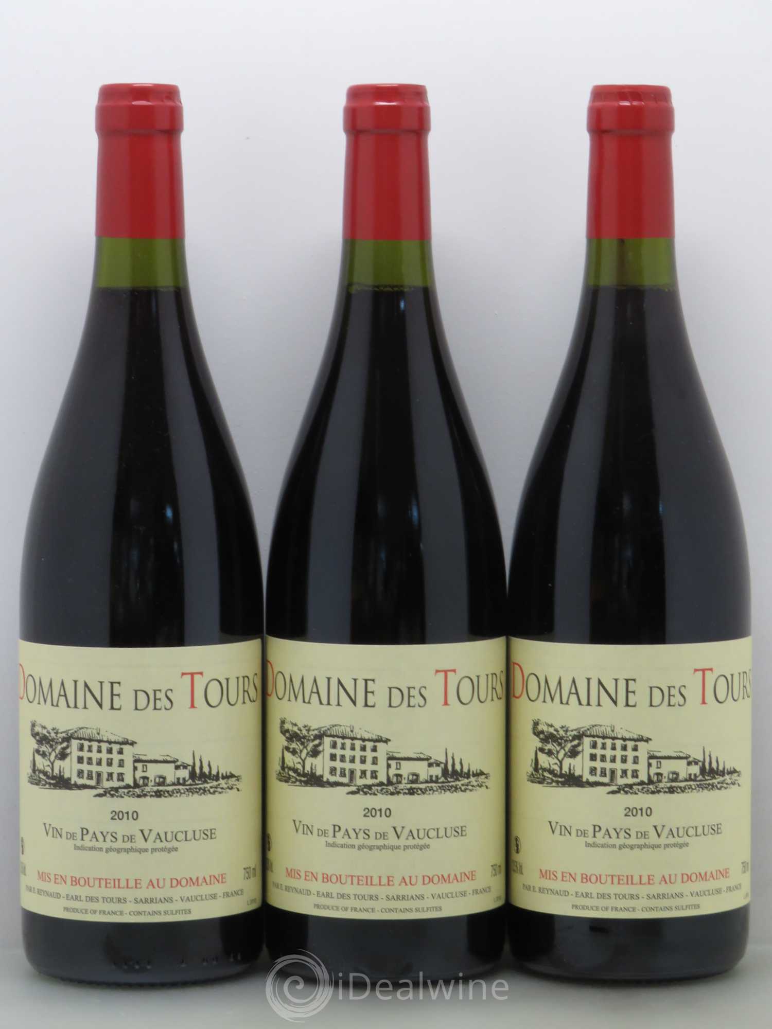 Vaucluse (Vin de Pays de Vaucluse) Domaine des Tours Emmanuel Reynaud 2010 - Lot de 3 bouteilles - 0