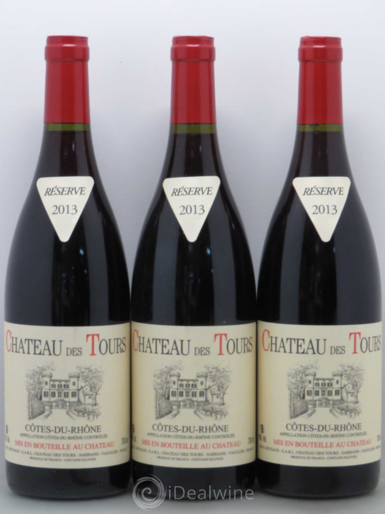 Côtes-du-Rhône Château des Tours Emmanuel Reynaud 2013 - Lot de 3 bouteilles - 0