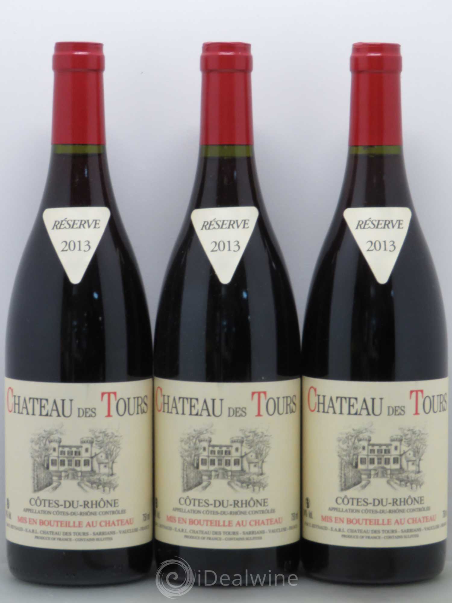 Côtes-du-Rhône Château des Tours Emmanuel Reynaud 2013 - Lot de 3 bouteilles - 0