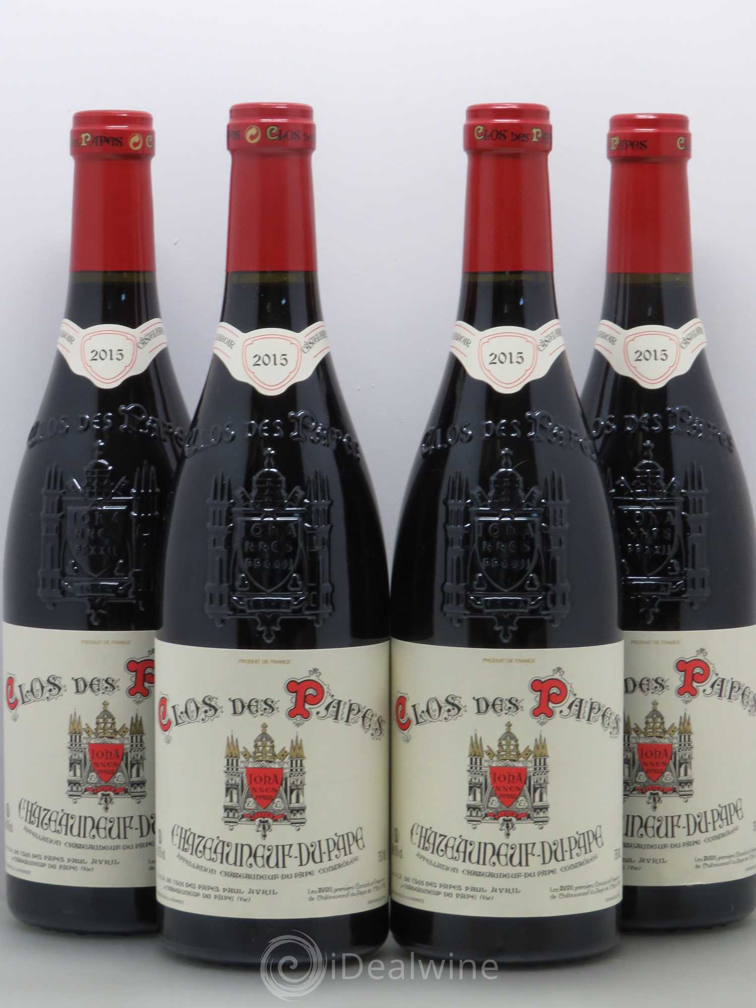 Châteauneuf-du-Pape Clos des Papes - Paul Avril 2015 - Lot de 4 bouteilles - 0