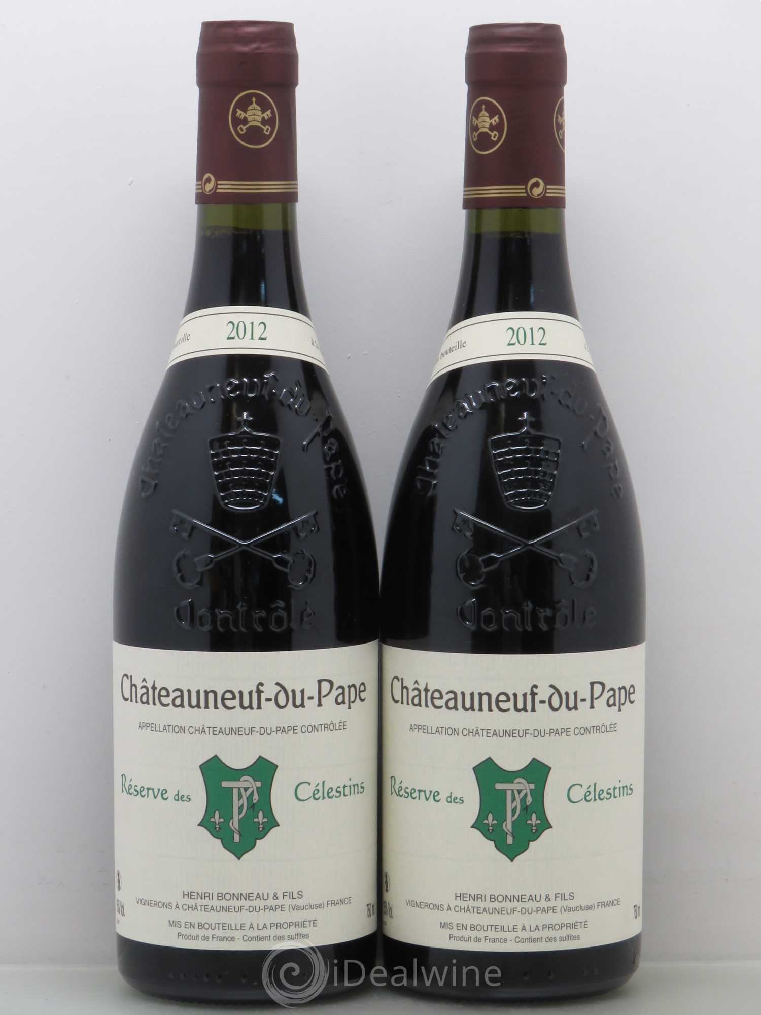 Châteauneuf-du-Pape Réserve des Célestins Henri Bonneau & Fils 2012 - Lot de 2 bouteilles - 0
