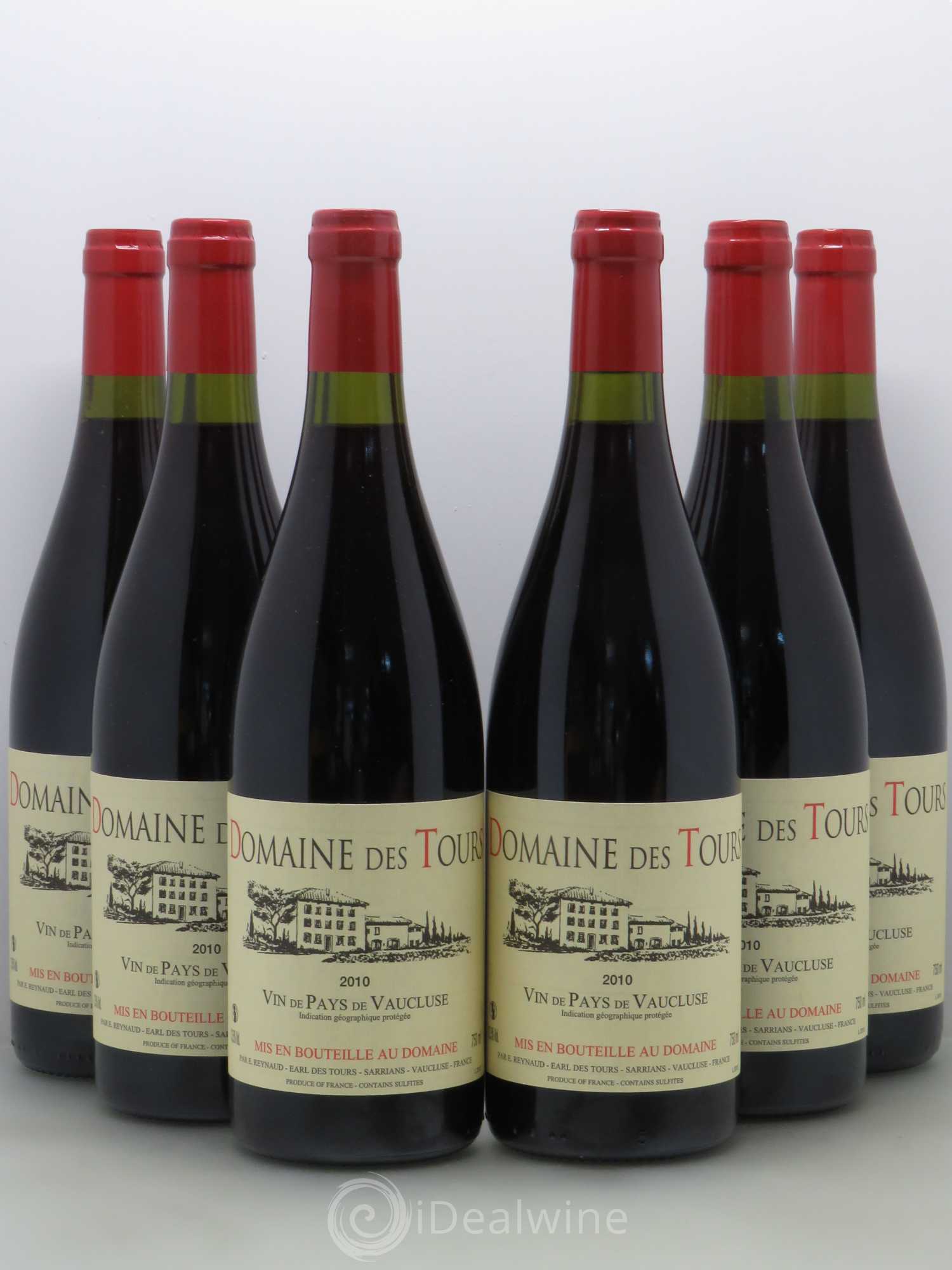 Vaucluse (Vin de Pays de Vaucluse) Domaine des Tours Emmanuel Reynaud 2010 - Lot de 6 bouteilles - 0
