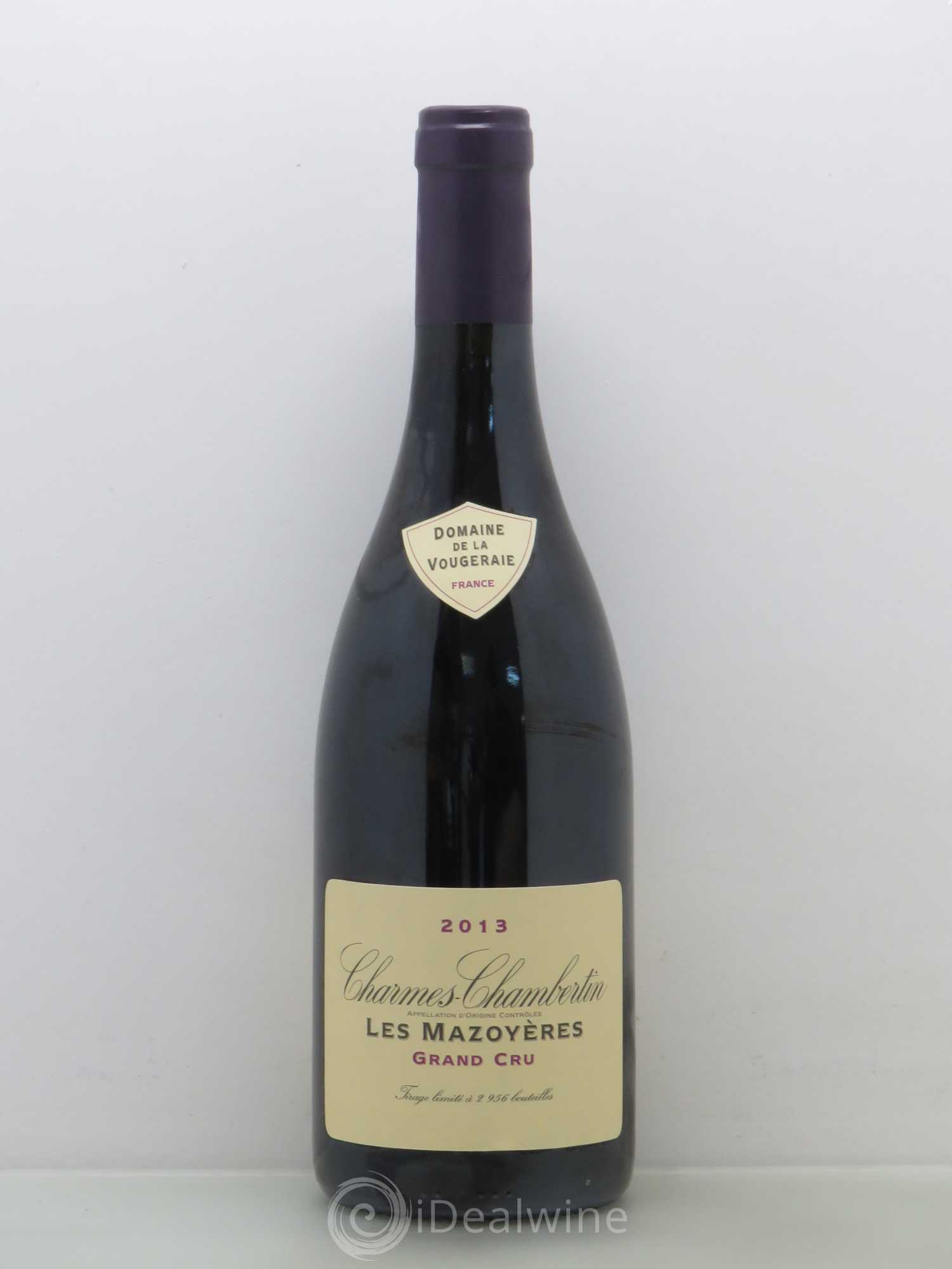 Charmes-Chambertin Grand Cru Les Mazoyères La Vougeraie 2013 - Lot de 1 bouteille - 0