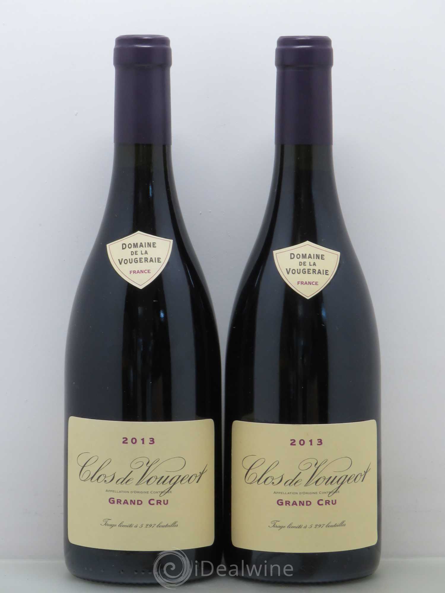 Clos de Vougeot Grand Cru La Vougeraie 2013 - Lot de 2 bouteilles - 0