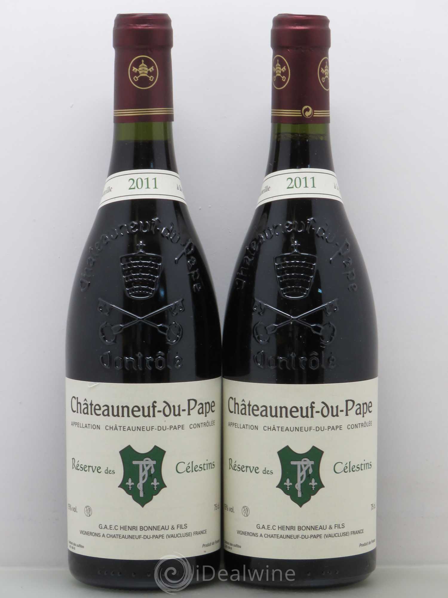 Châteauneuf-du-Pape Réserve des Célestins Henri Bonneau & Fils 2011 - Lot de 2 bouteilles - 0