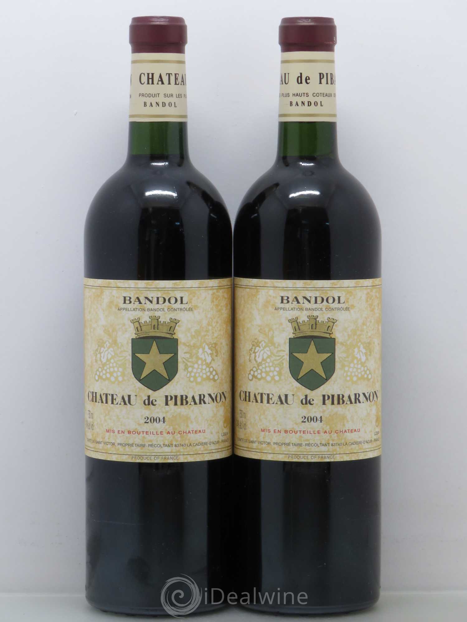 Bandol Château de Pibarnon Comte de Saint-Victor 2004 - Lot de 2 bouteilles - 0