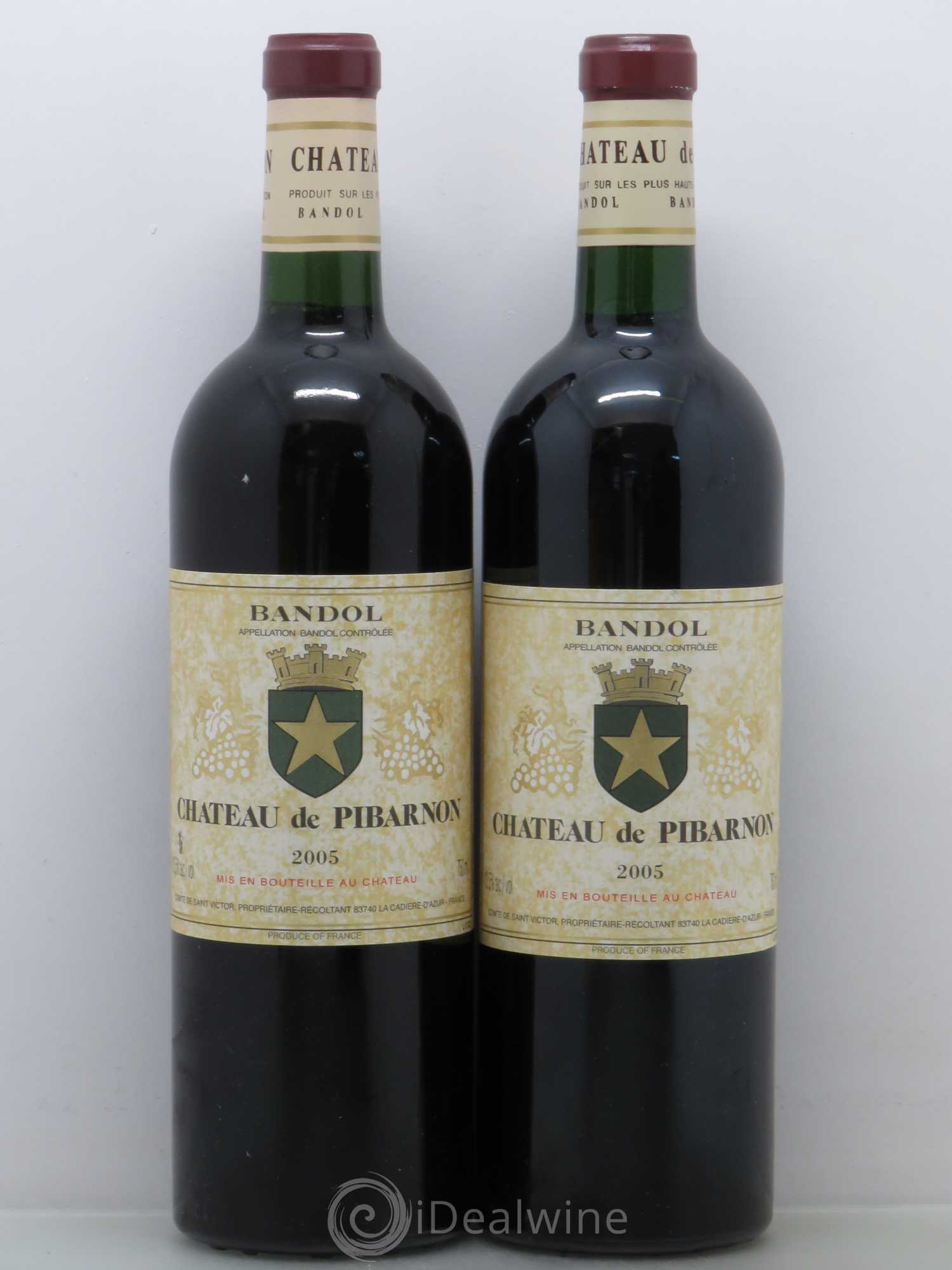 Bandol Château de Pibarnon Comte de Saint-Victor 2005 - Lot de 2 bouteilles - 0