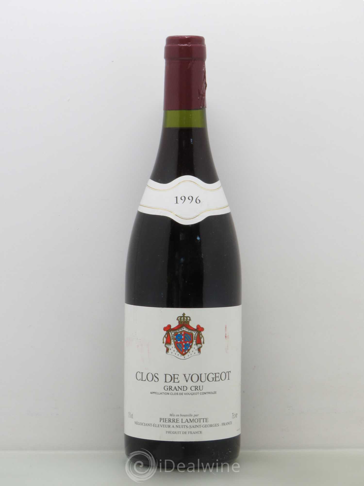 Clos de Vougeot Grand Cru Pierre Lamotte 1996 - Lot de 1 bouteille - 0