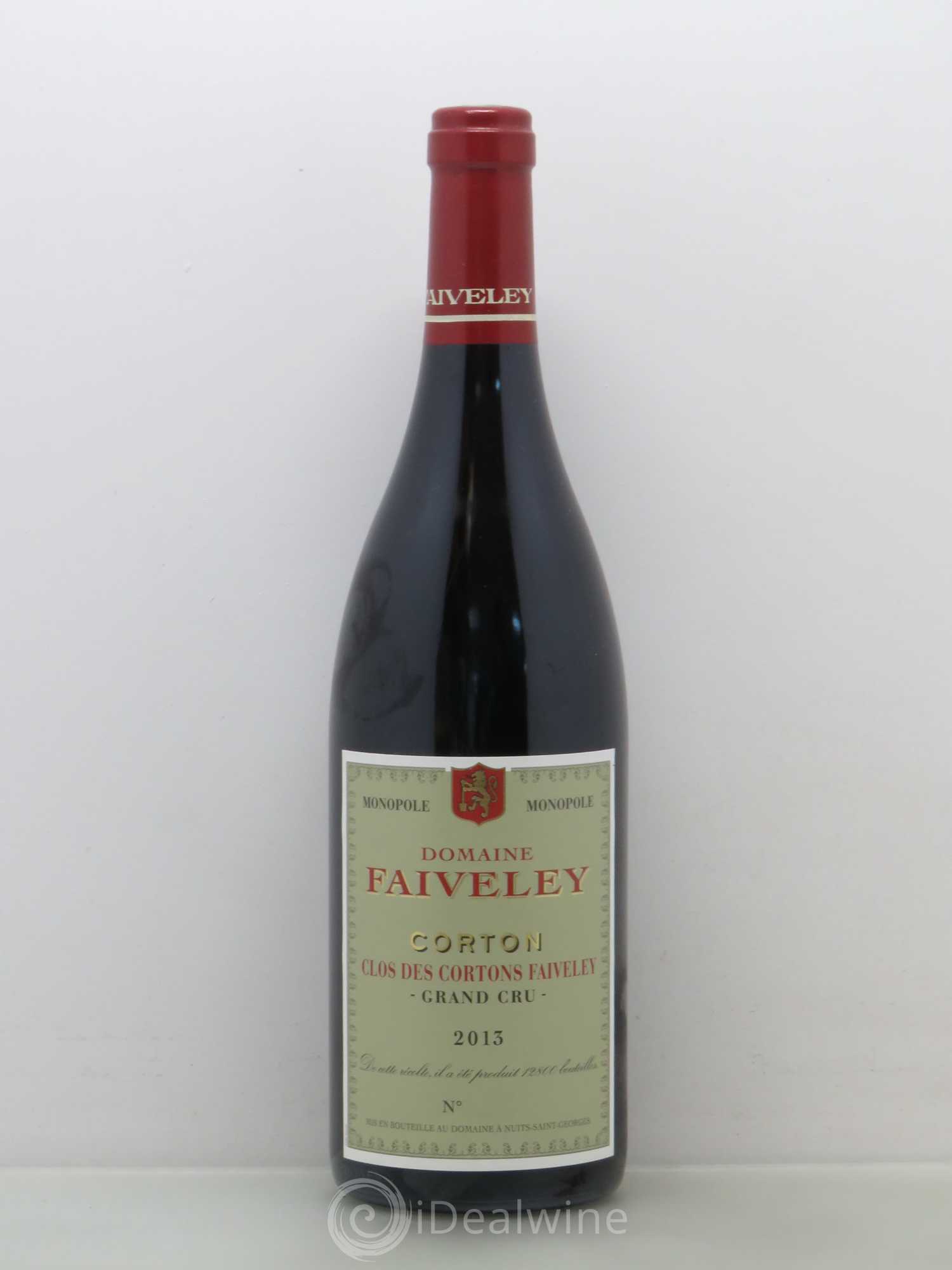 Corton Grand Cru Clos des Cortons Faiveley 2013 - Lot de 1 bouteille - 0