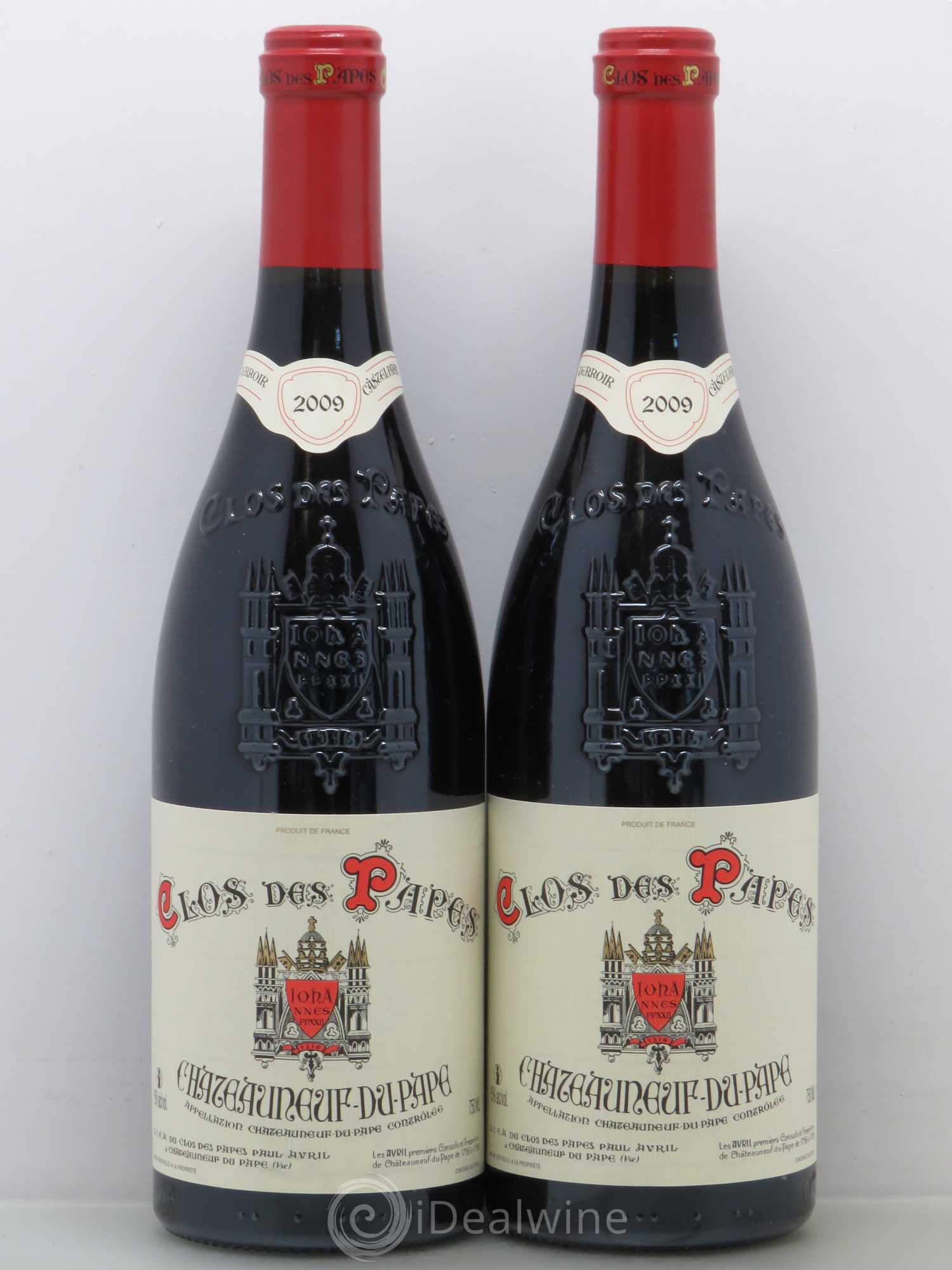 Châteauneuf-du-Pape Clos des Papes - Paul Avril 2009 - Lot de 2 bouteilles - 0