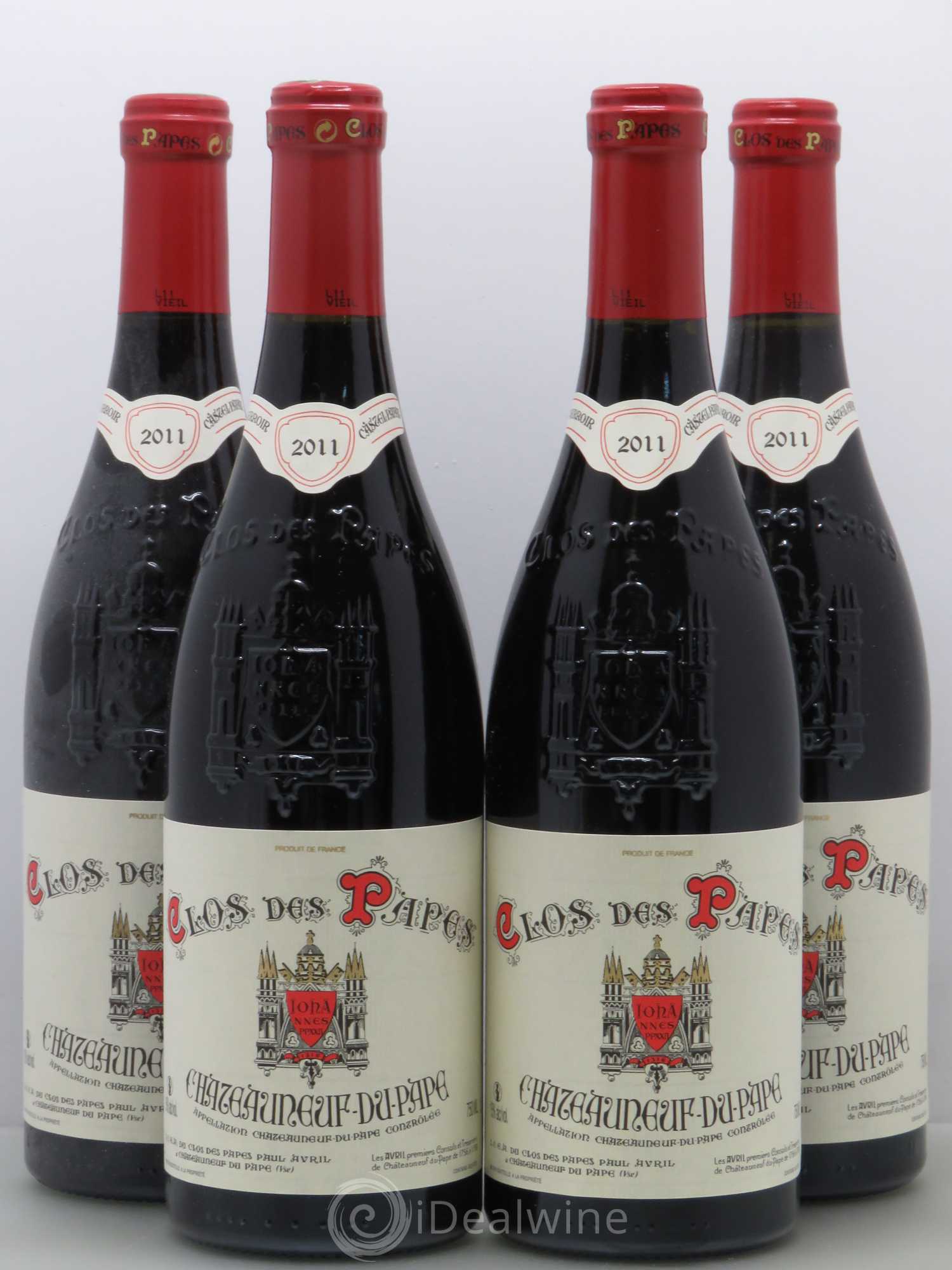 Châteauneuf-du-Pape Clos des Papes - Paul Avril 2011 - Lot de 4 bouteilles - 0