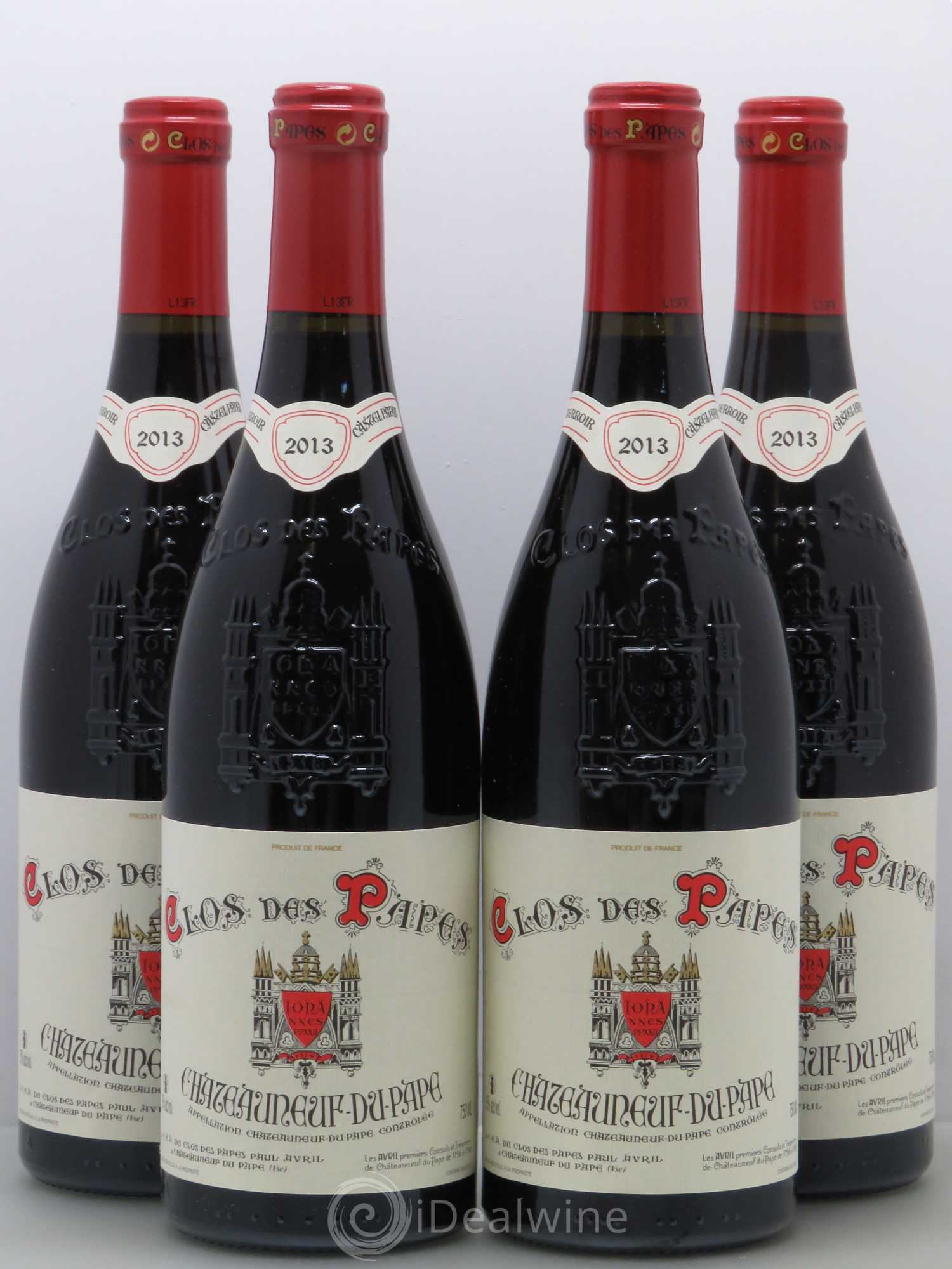 Châteauneuf-du-Pape Clos des Papes - Paul Avril 2013 - Lot de 4 bouteilles - 0