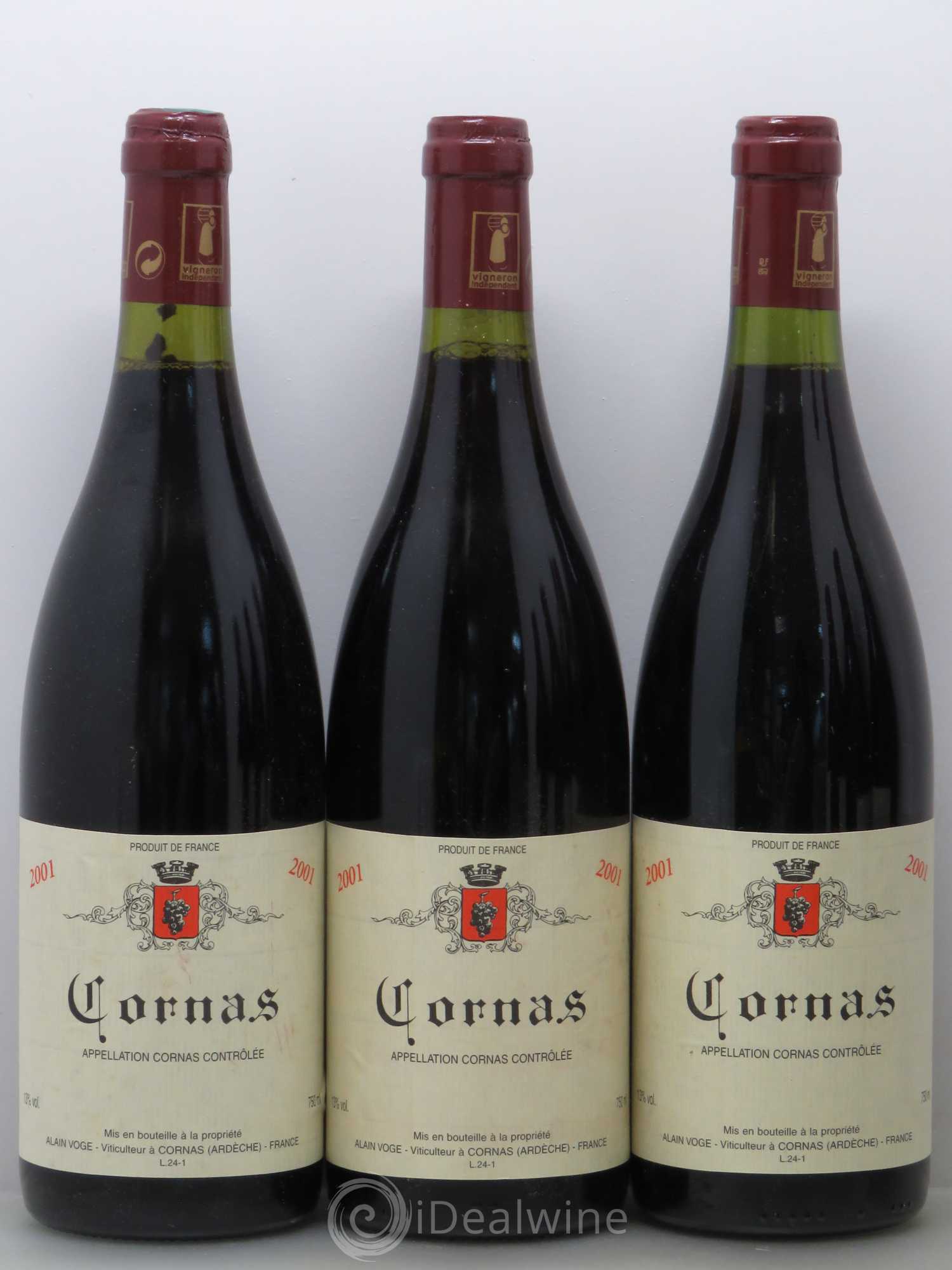 Cornas Alain Voge 2001 - Lot de 6 bouteilles - 1
