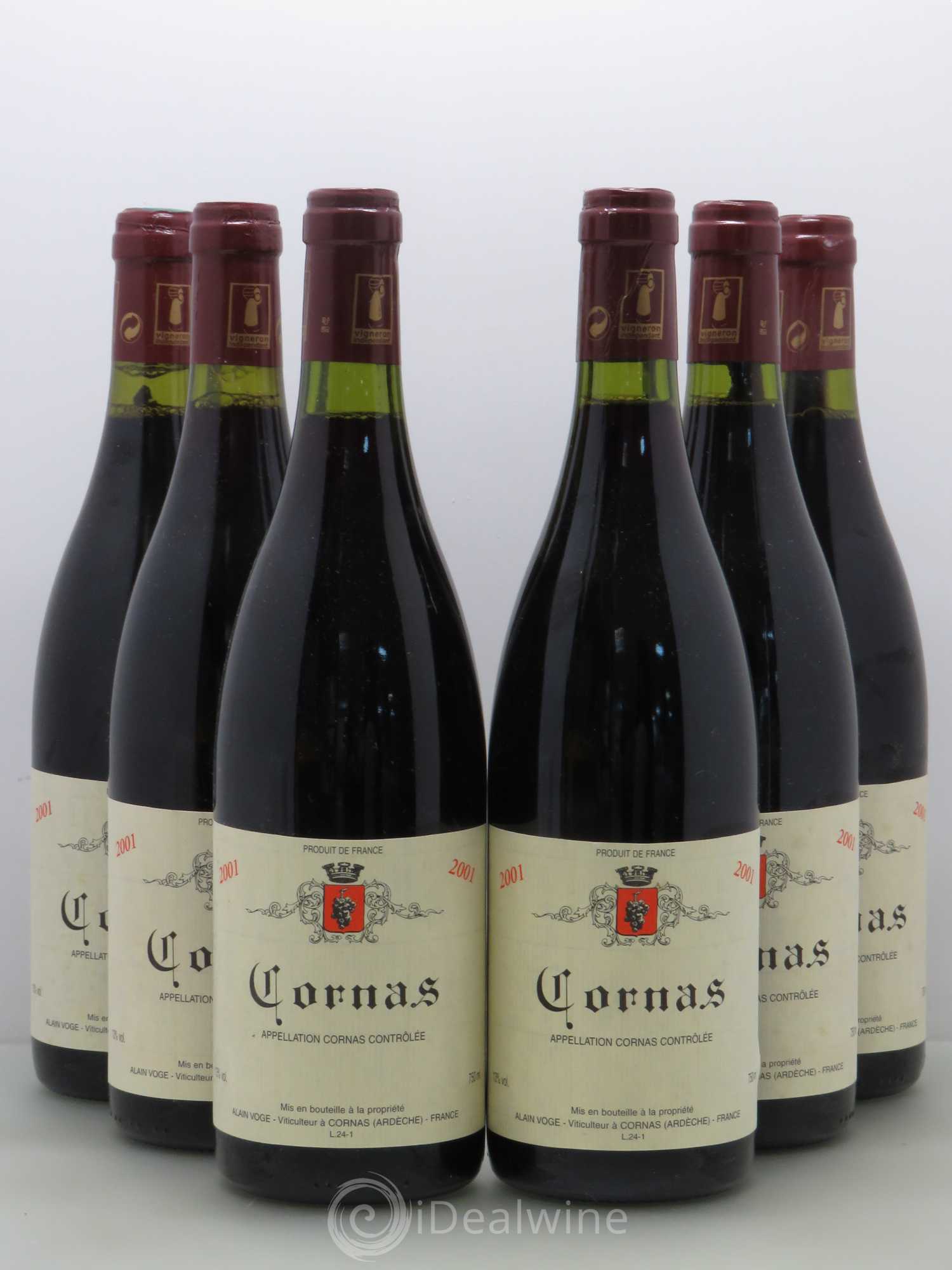 Cornas Alain Voge 2001 - Lot de 6 bouteilles - 0