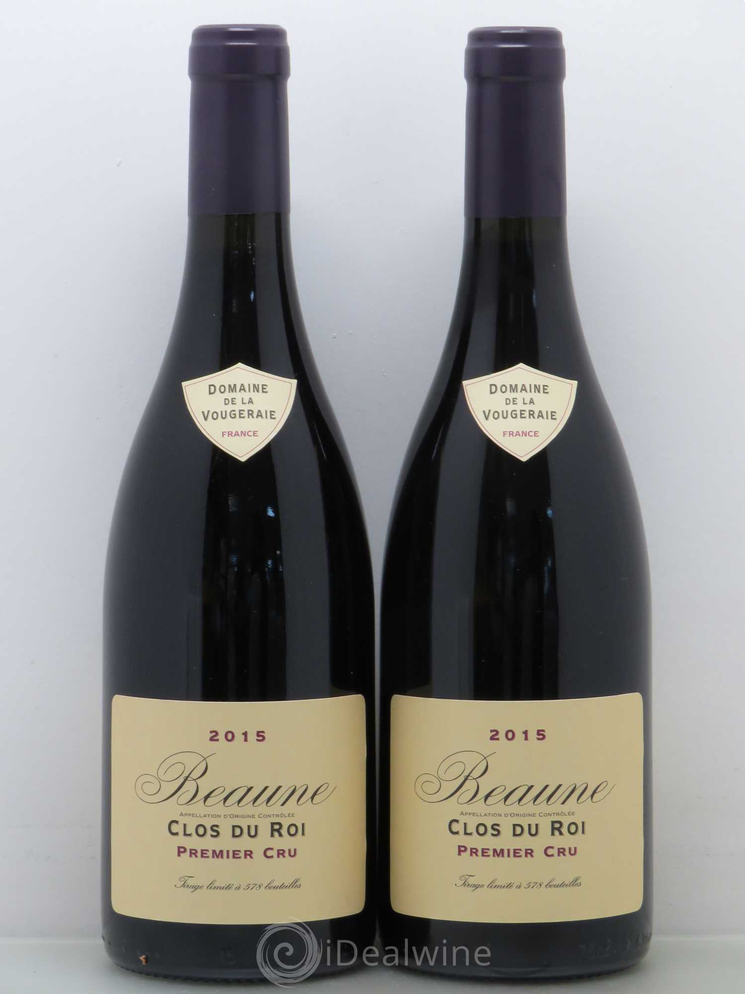 Beaune 1er Cru Clos Du Roi Domaine De La Vougeraie 2015 - Posten von 2 Flaschen - 0