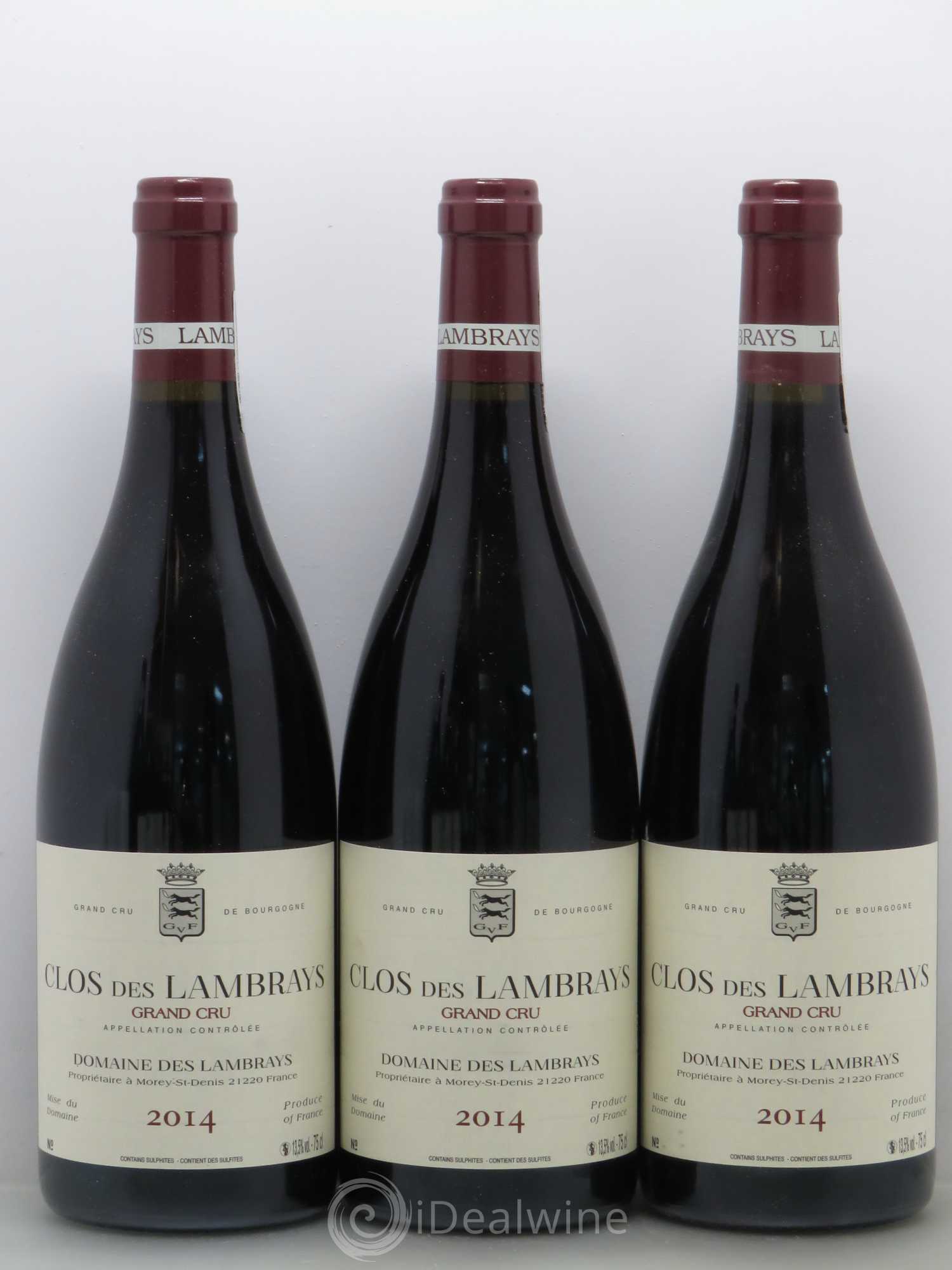 Clos des Lambrays Grand Cru Domaine des Lambrays 2014 - Lot de 3 bouteilles - 0