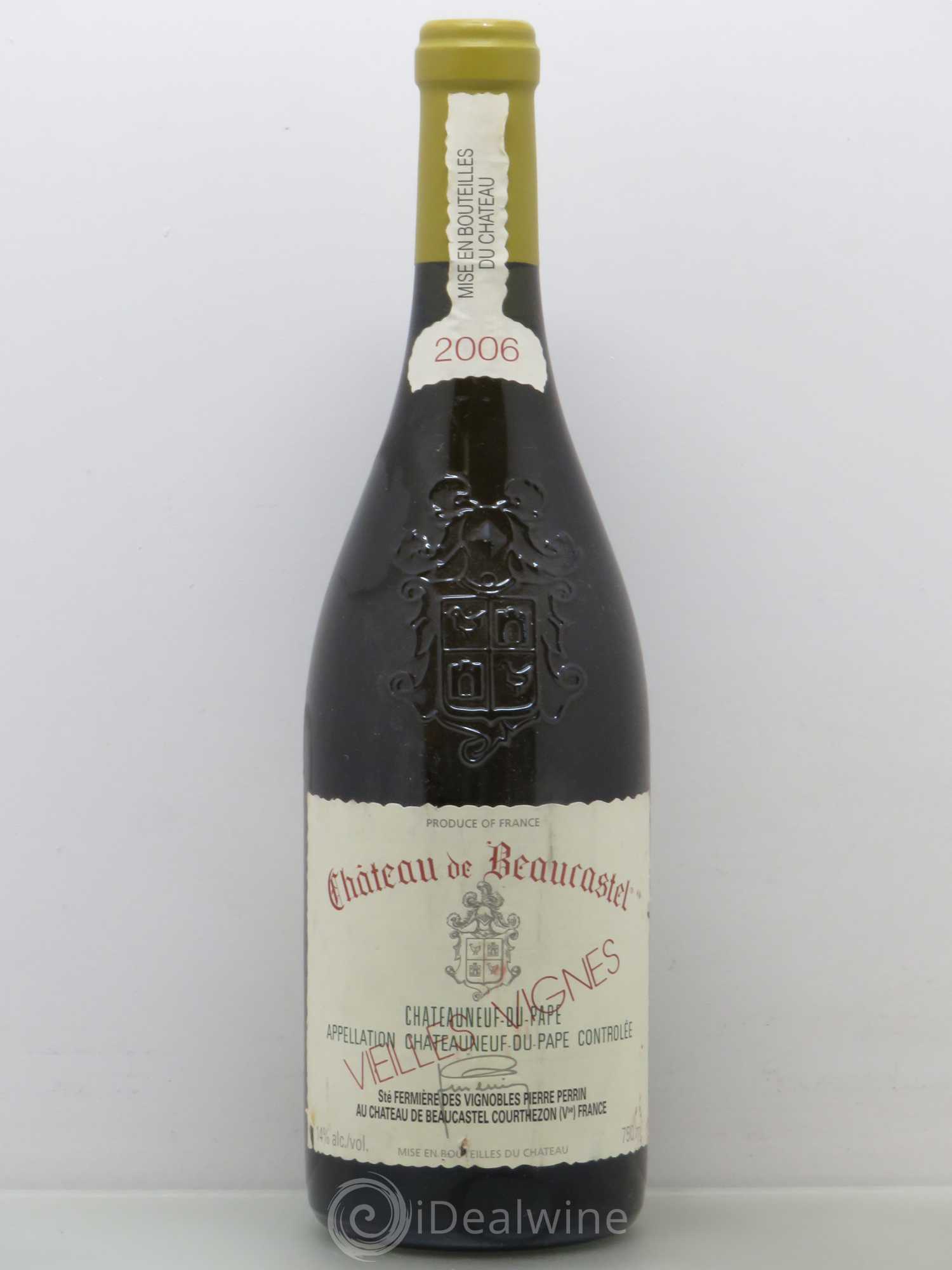 Châteauneuf-du-Pape Château de Beaucastel Vieilles vignes Roussanne Famille Perrin 2006 - Lot de 1 bouteille - 0