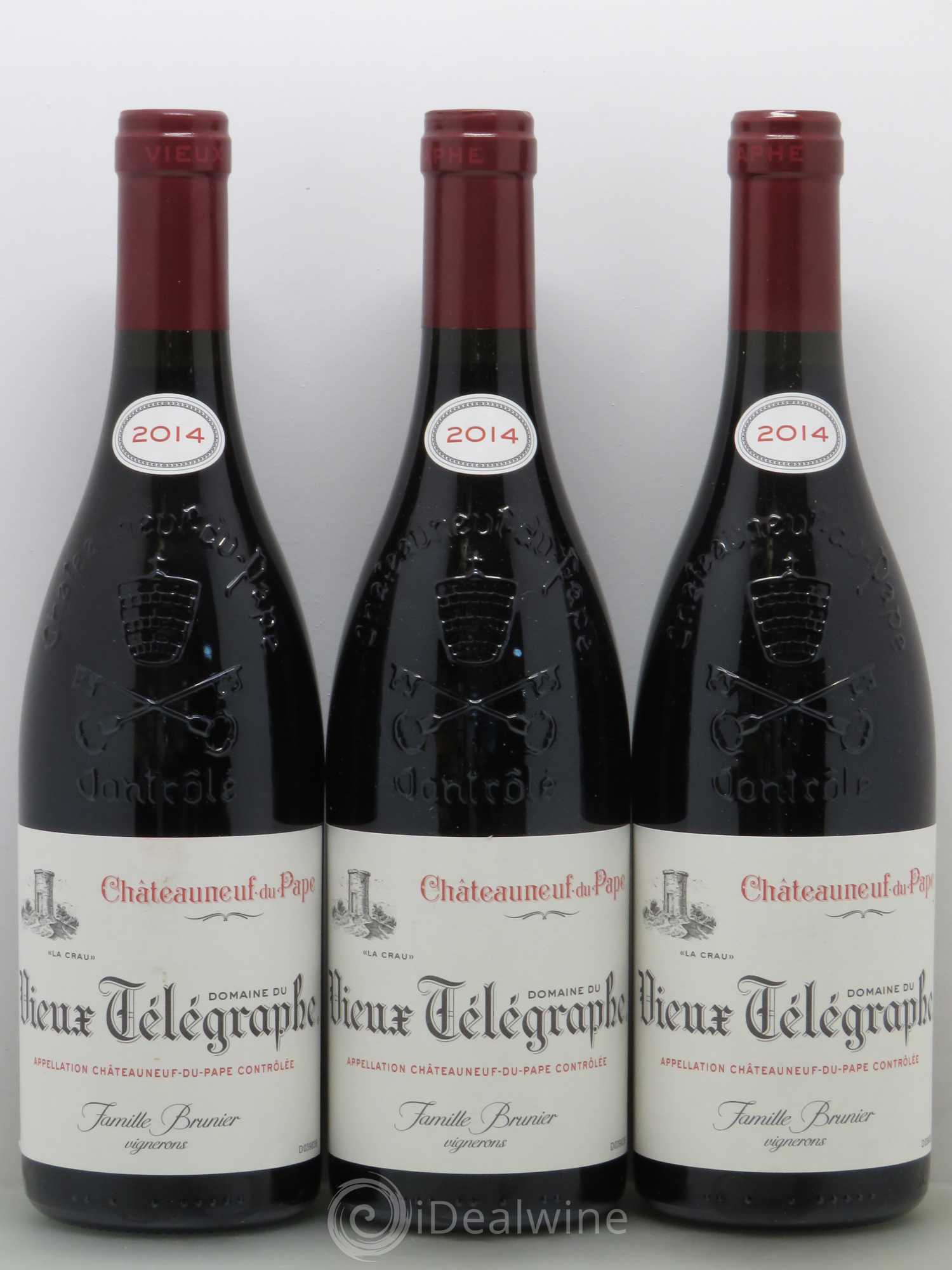 Châteauneuf-du-Pape Vieux Télégraphe (Domaine du) Vignobles Brunier 2014 - Lot de 6 bouteilles - 1