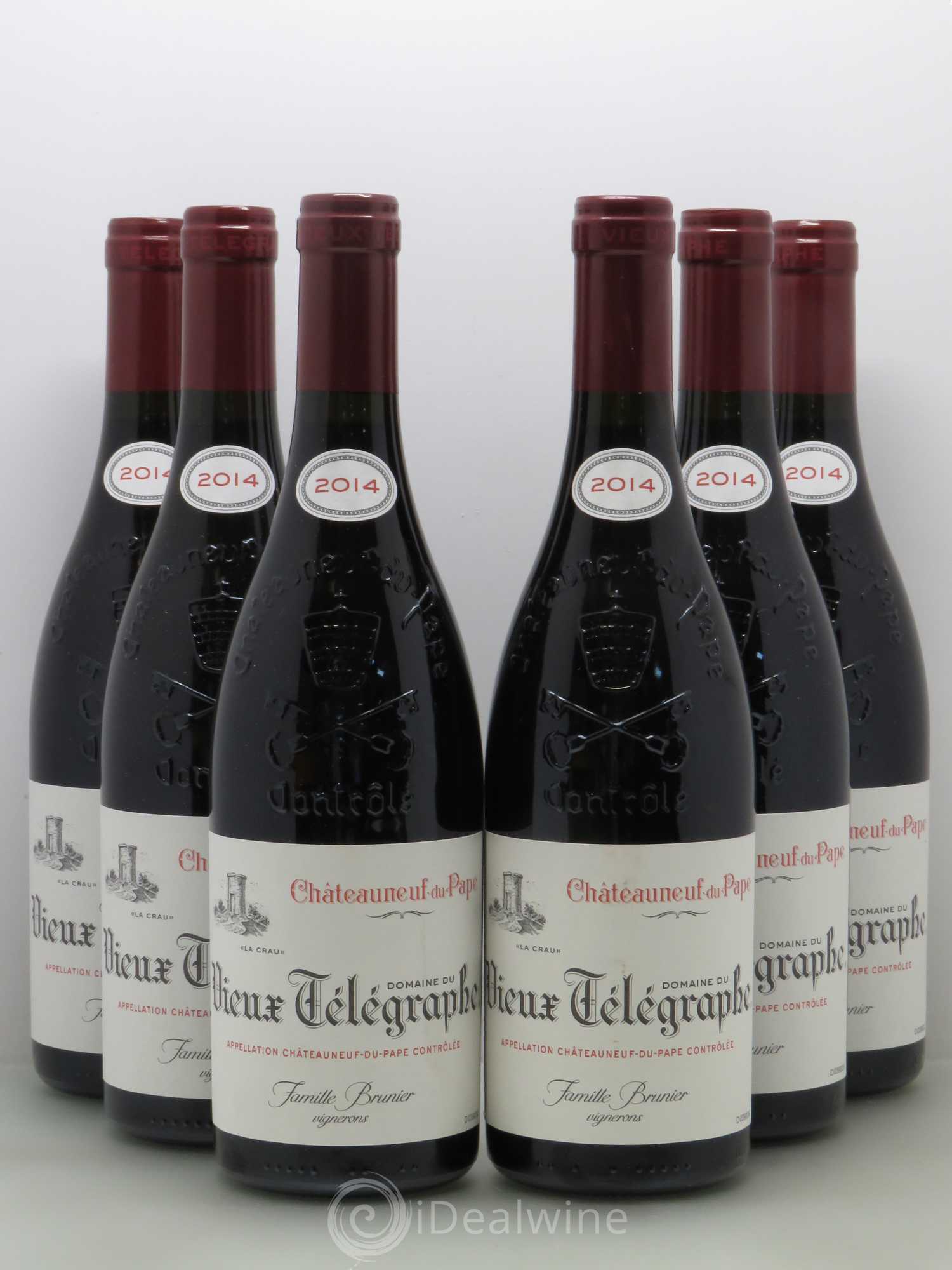 Châteauneuf-du-Pape Vieux Télégraphe (Domaine du) Vignobles Brunier 2014 - Lot de 6 bouteilles - 0