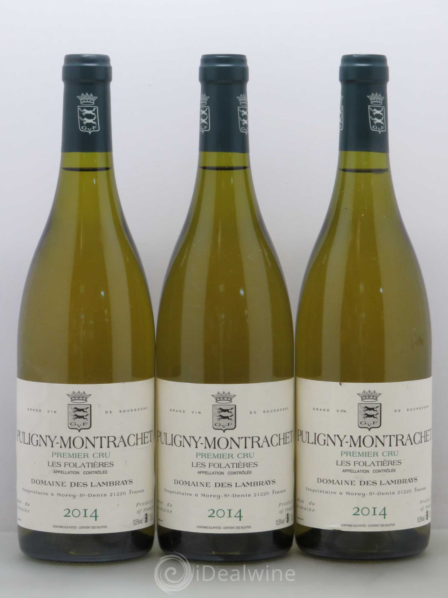 Puligny-Montrachet 1er Cru Les Folatières Domaine des Lambrays 2014 - Lot de 3 bouteilles - 0