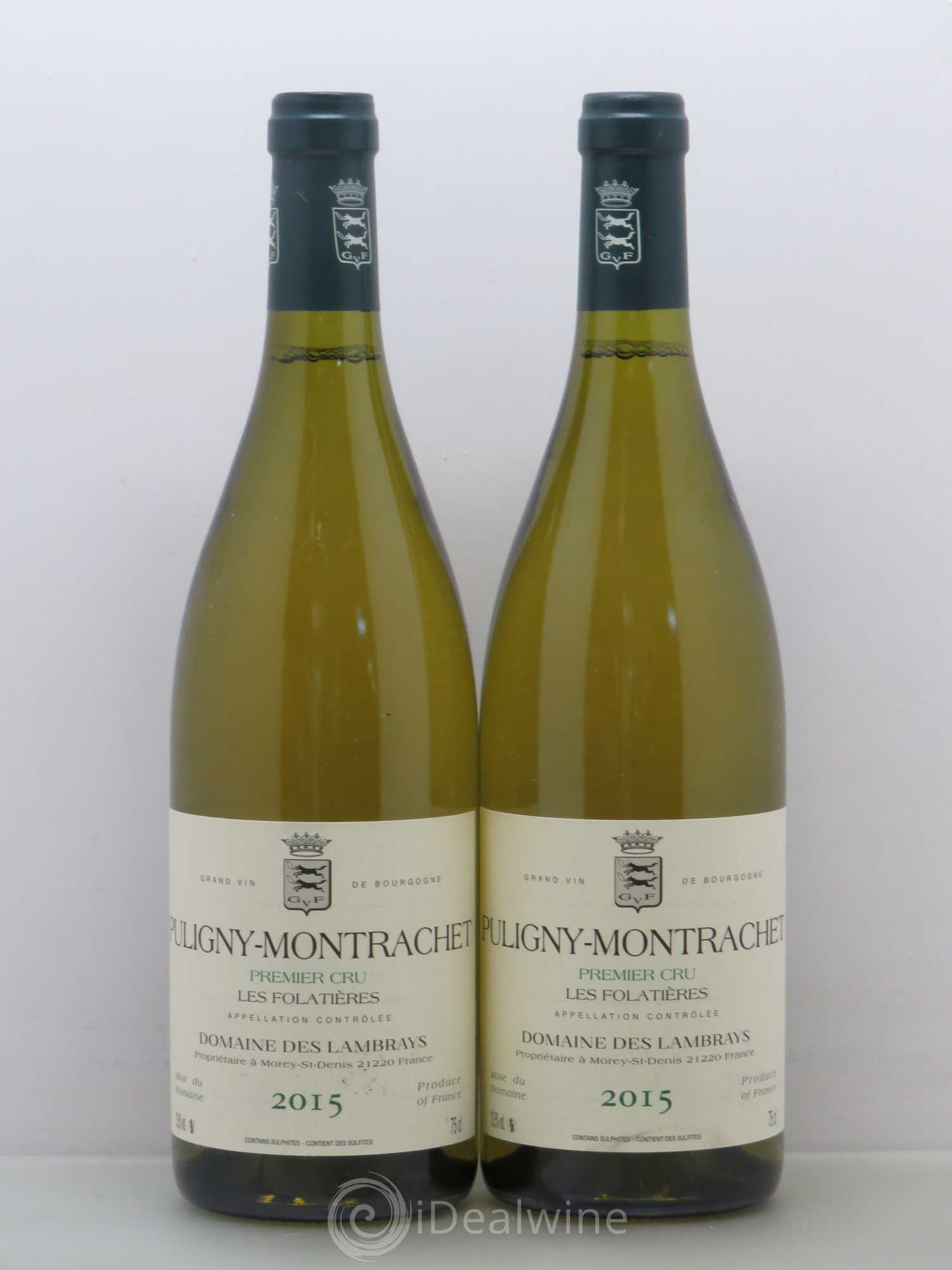 Puligny-Montrachet 1er Cru Les Folatières Domaine des Lambrays 2015 - Lot de 2 bouteilles - 0