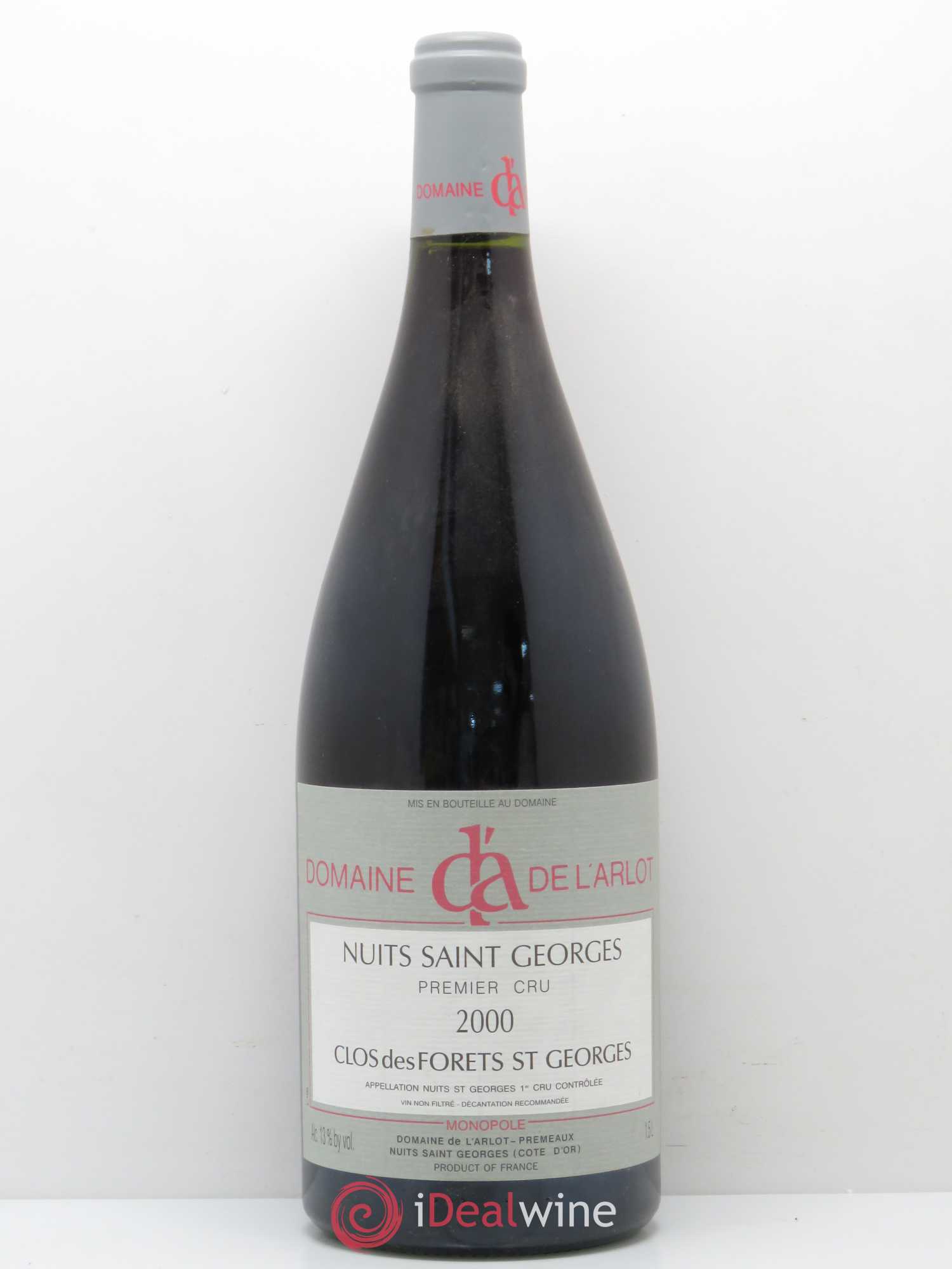 Nuits-Saint-Georges 1er Cru Clos des Forêts Saint-Georges Domaine de l'Arlot 2000 - Lot de 1 magnum - 0
