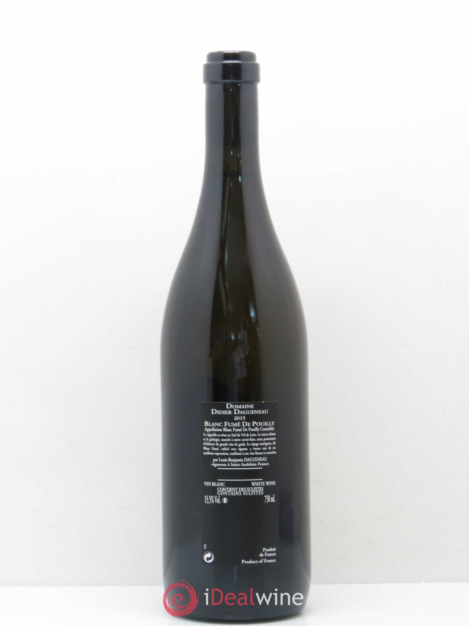 Vin de France (anciennement Pouilly-Fumé) Silex Dagueneau (Domaine Didier - Louis-Benjamin) 2015 - Lot de 1 bouteille - 1