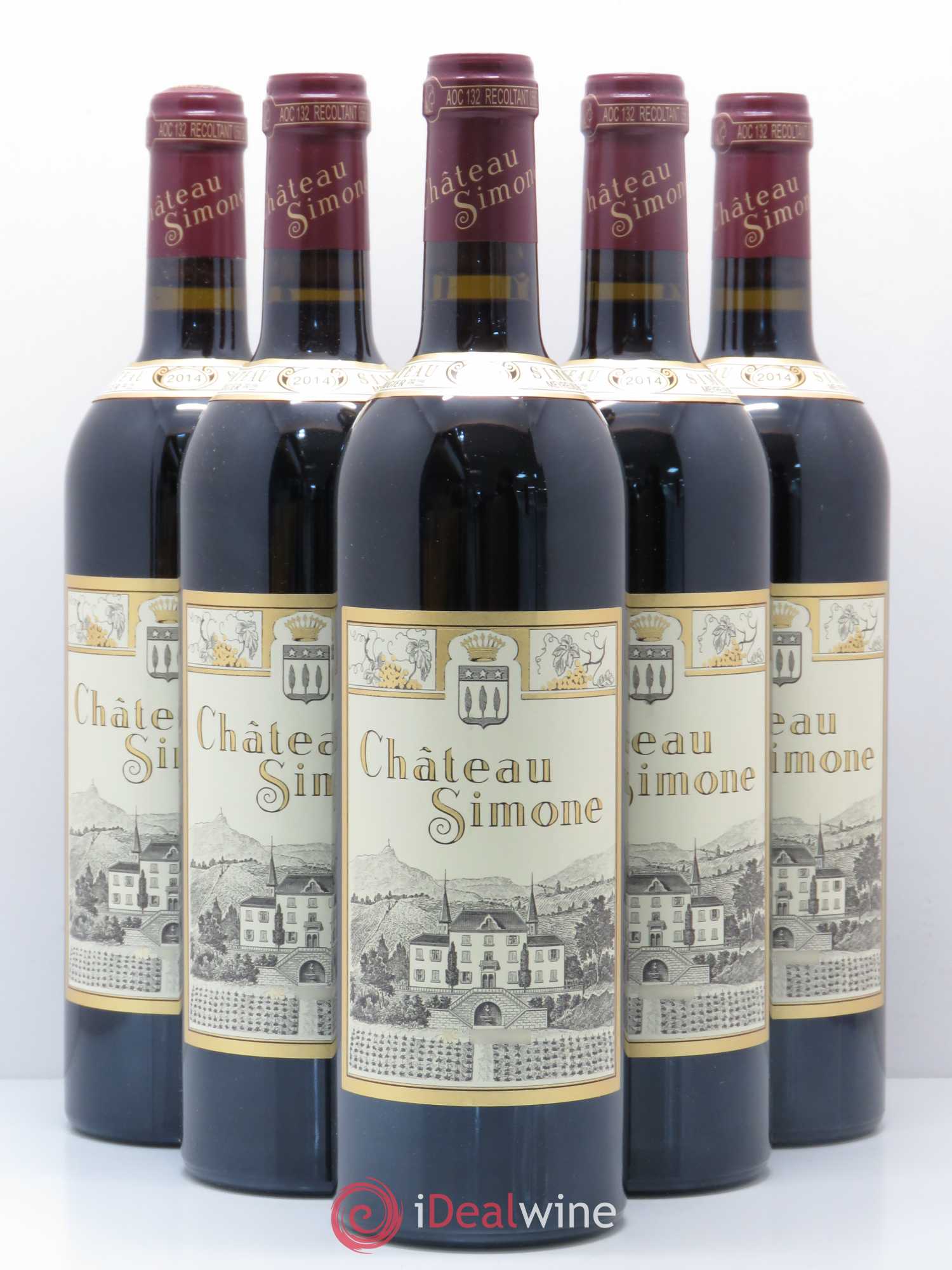 Palette Château Simone Famille Rougier 2014 - Posten von 5 Flaschen - 0