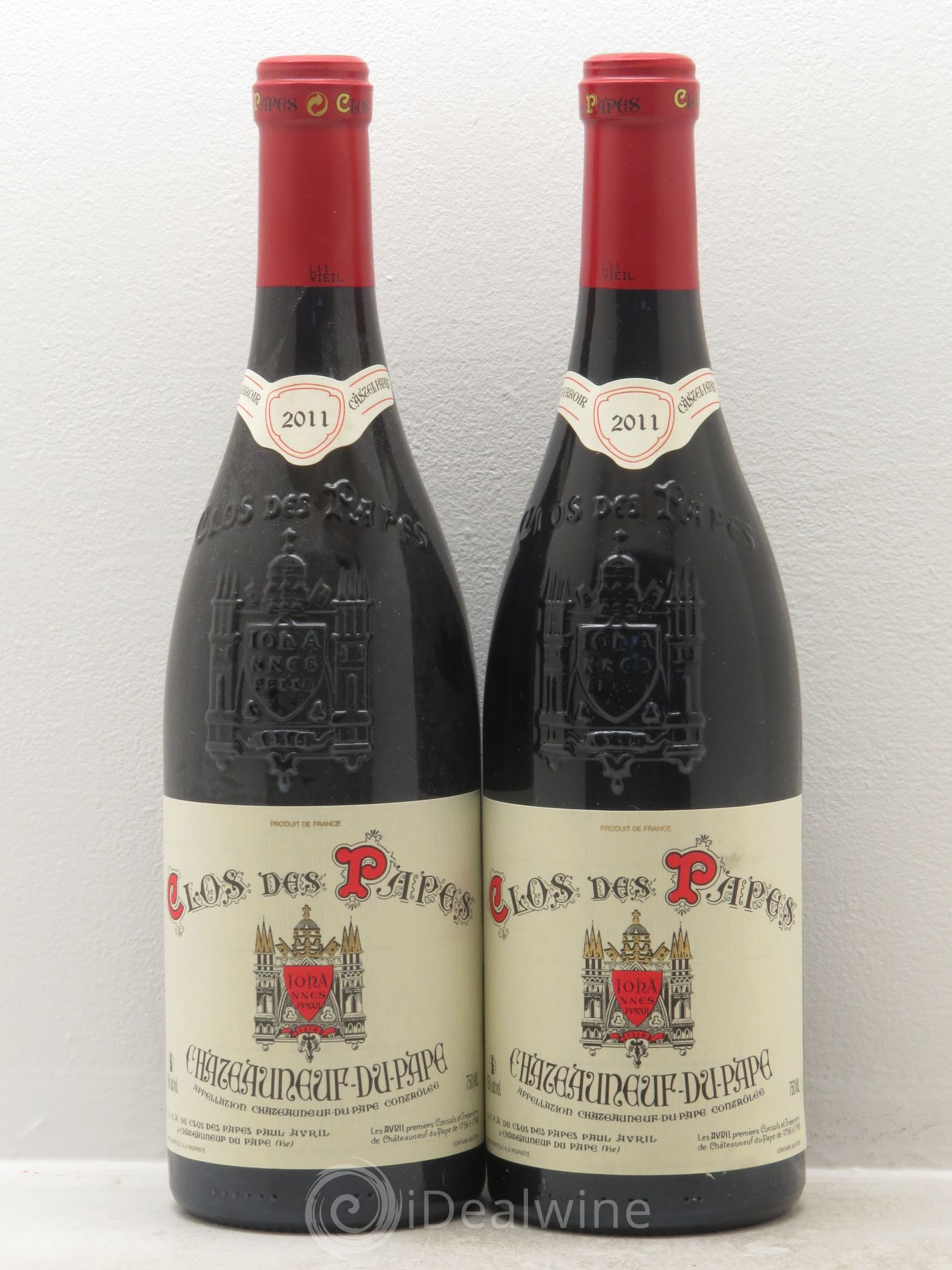 Châteauneuf-du-Pape Clos des Papes - Paul Avril 2011 - Lot de 2 bouteilles - 0