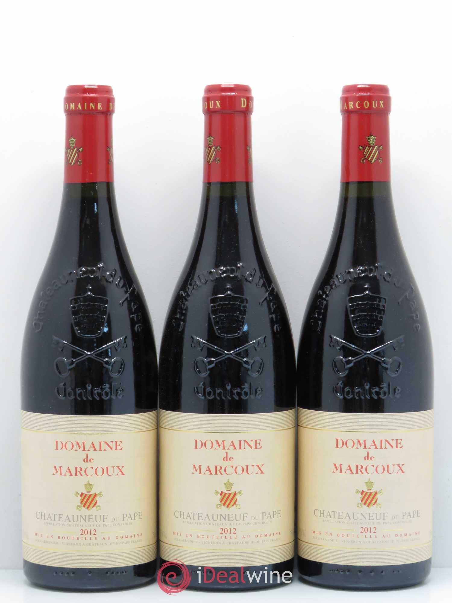 Châteauneuf-du-Pape Marcoux (Domaine de) 2012 - Lot de 3 bouteilles - 0