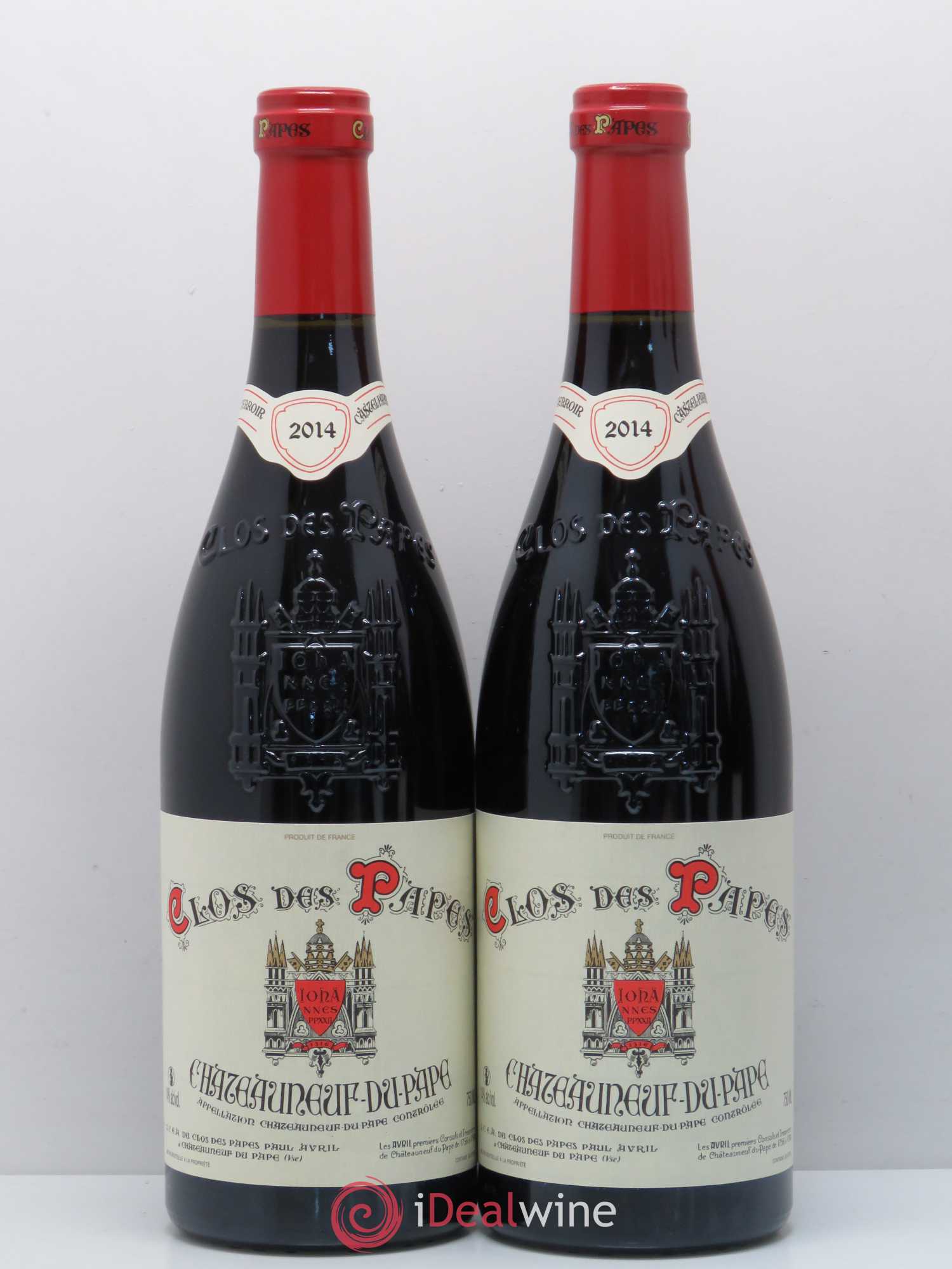 Châteauneuf-du-Pape Clos des Papes - Paul Avril 2014 - Lot de 5 bouteilles - 1