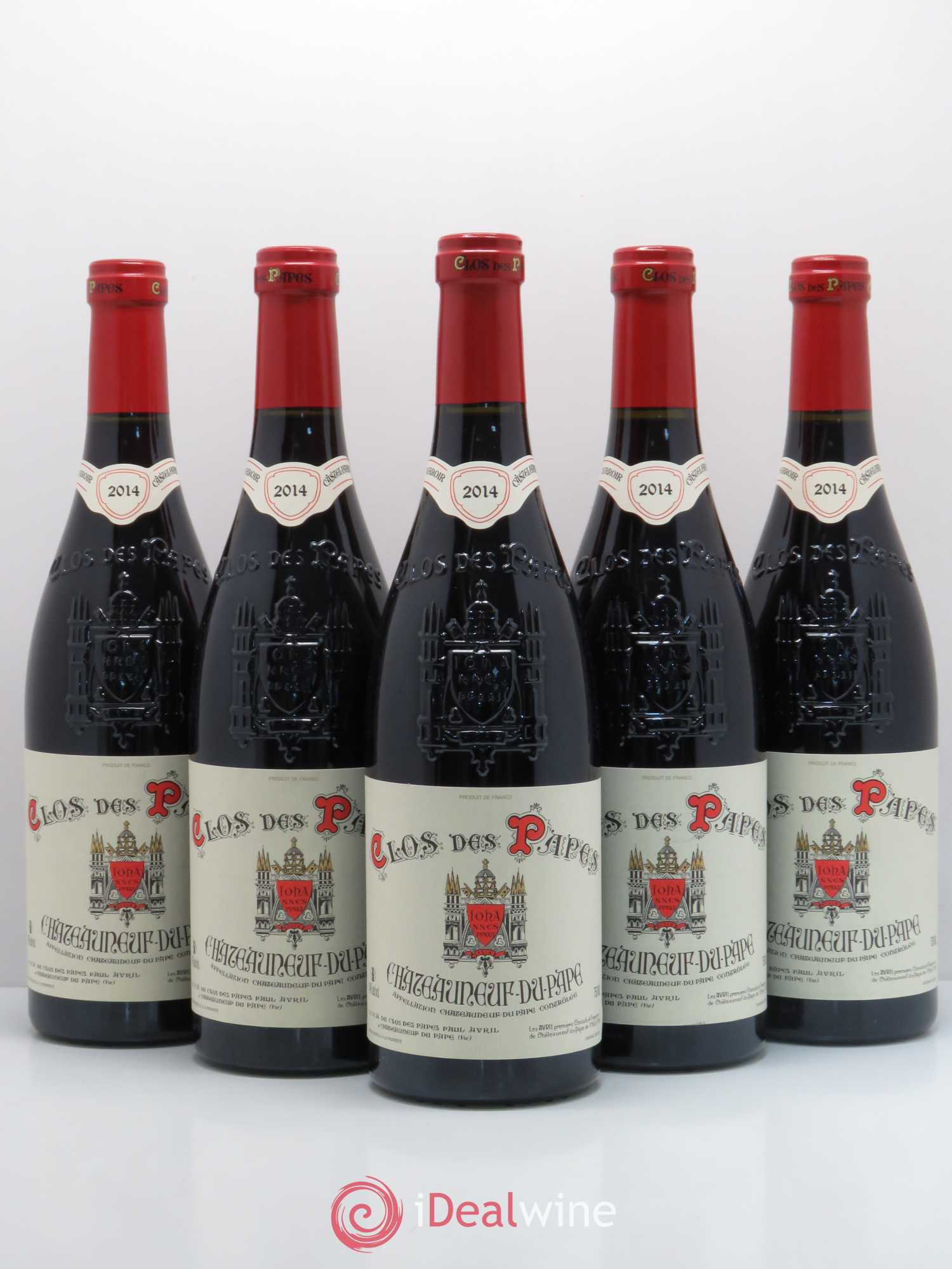 Châteauneuf-du-Pape Clos des Papes - Paul Avril 2014 - Lot de 5 bouteilles - 0