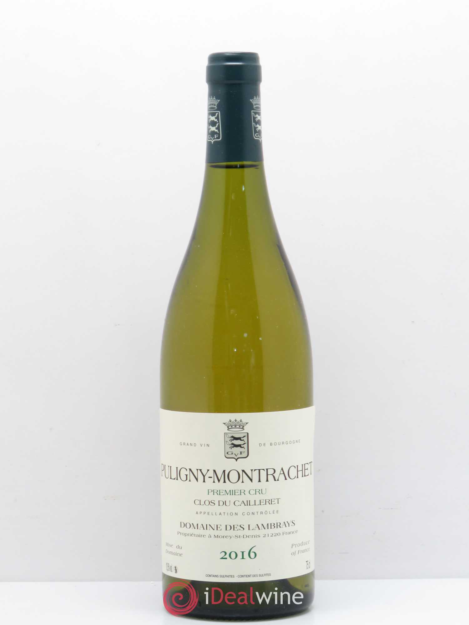 Puligny-Montrachet 1er Cru Clos du Cailleret Domaine des Lambrays 2016 - Lot de 1 bouteille - 0