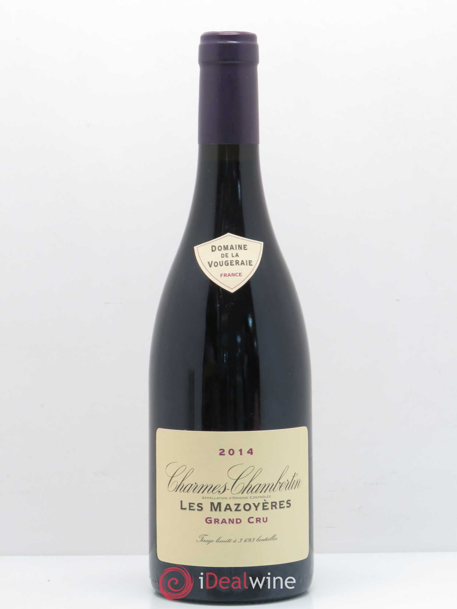 Charmes-Chambertin Grand Cru Les Mazoyères La Vougeraie 2014 - Lotto di 1 bottiglia - 0