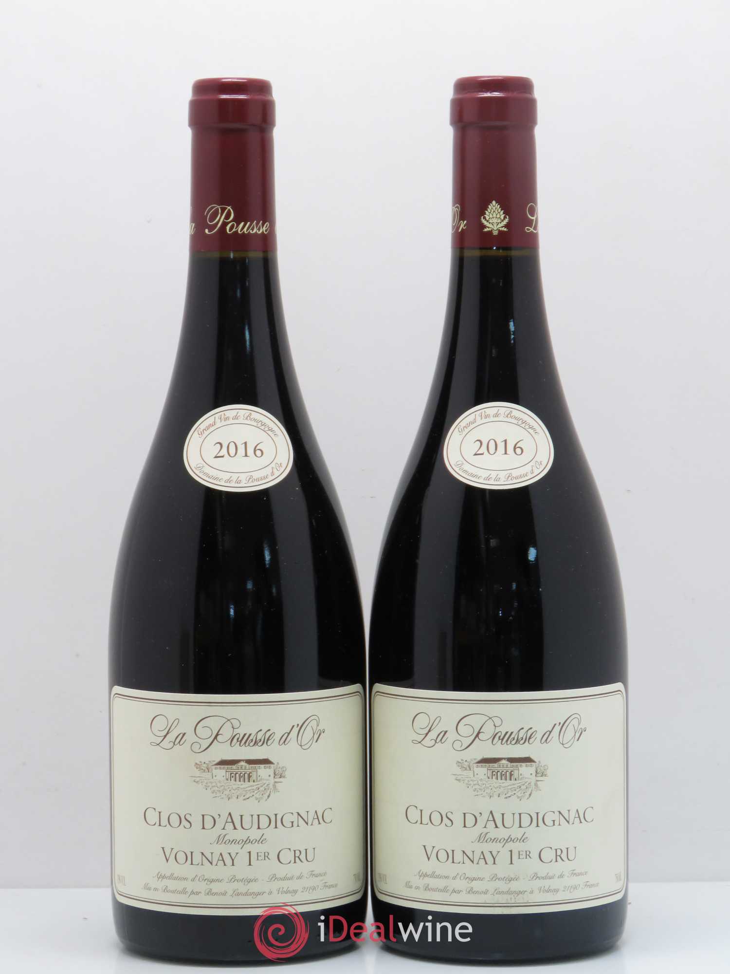Volnay 1er Cru Clos d'Audignac La Pousse d'Or (Domaine de) 2016 - Lot de 2 bouteilles - 0