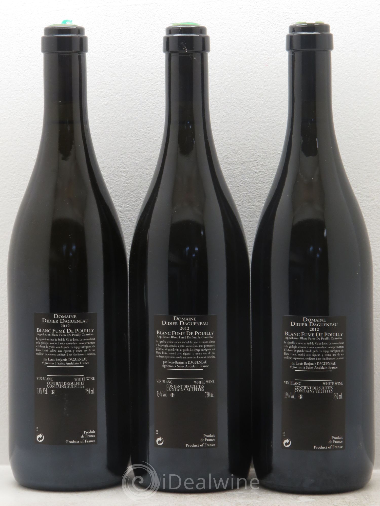 Vin de France (anciennement Pouilly-Fumé) Silex Dagueneau (Domaine Didier - Louis-Benjamin) 2012 - Lot de 3 bouteilles - 1