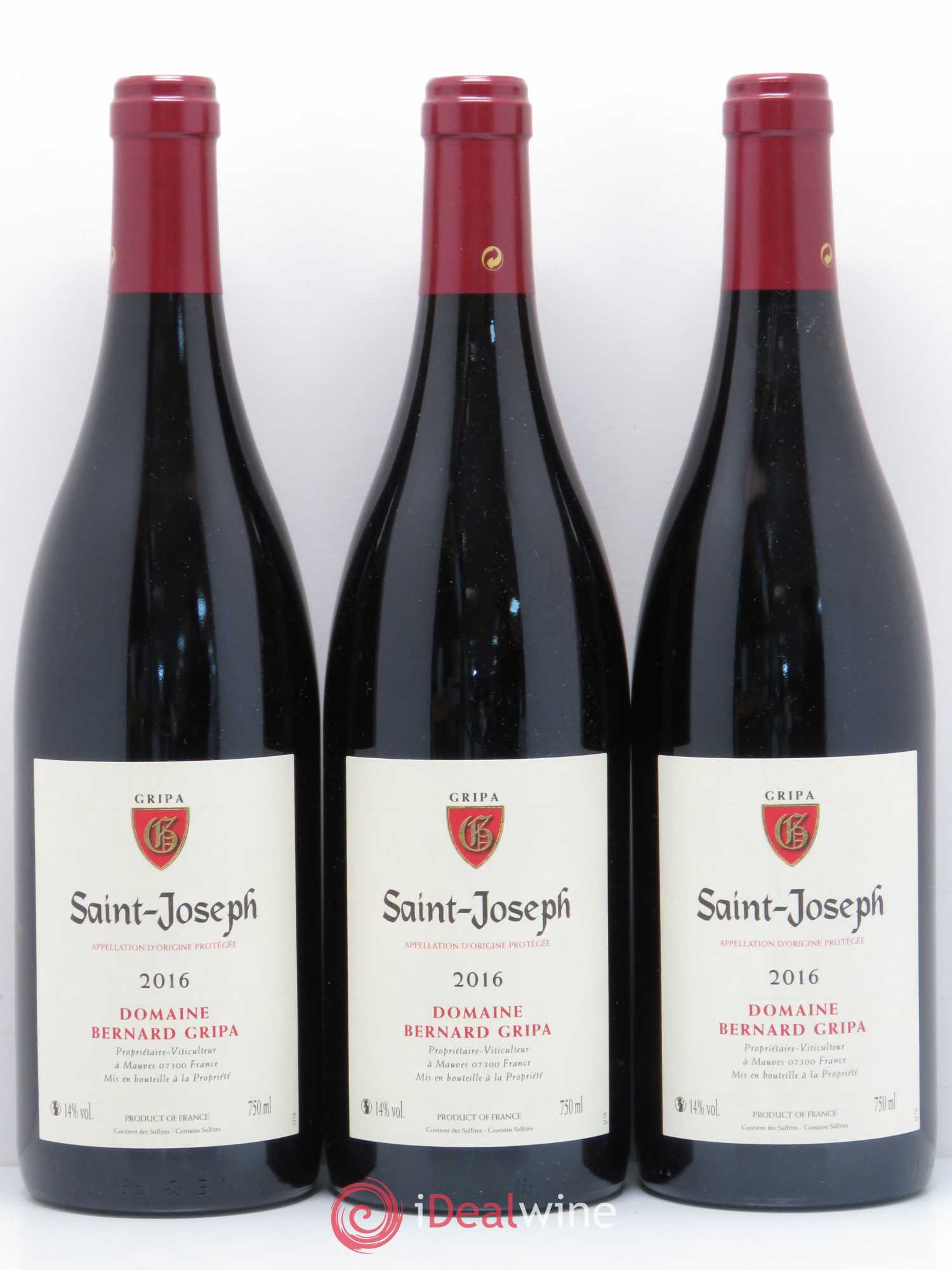 Saint-Joseph Bernard Gripa (Domaine) 2016 - Lot de 3 bouteilles - 0
