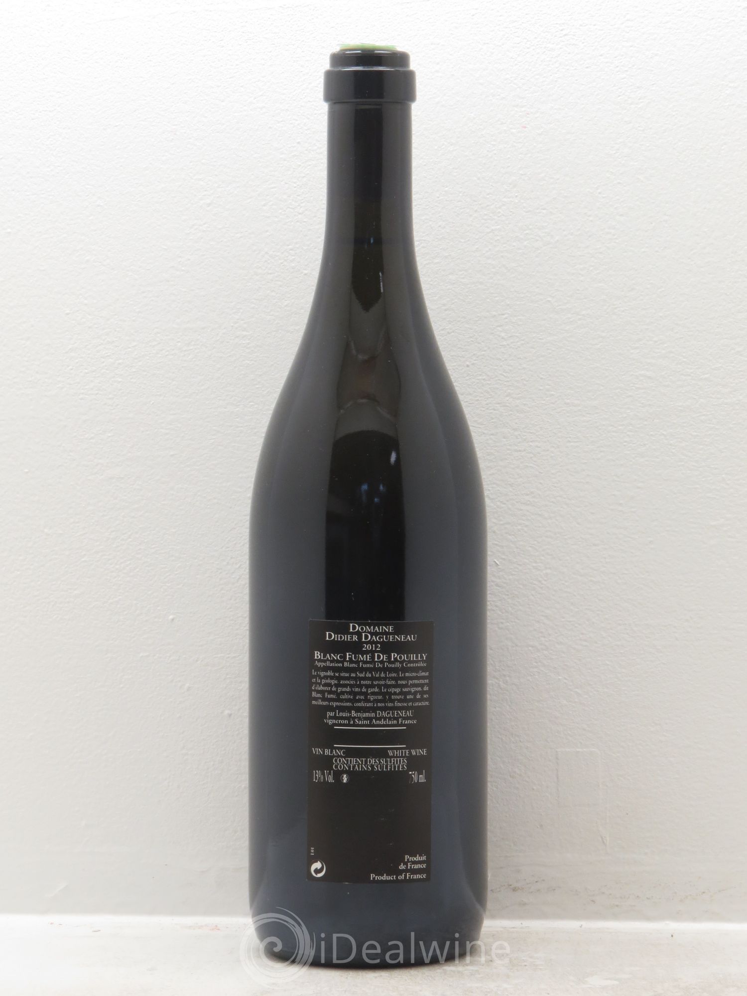 Vin de France (anciennement Pouilly-Fumé) Silex Dagueneau (Domaine Didier - Louis-Benjamin) 2012 - Lot de 1 bouteille - 1