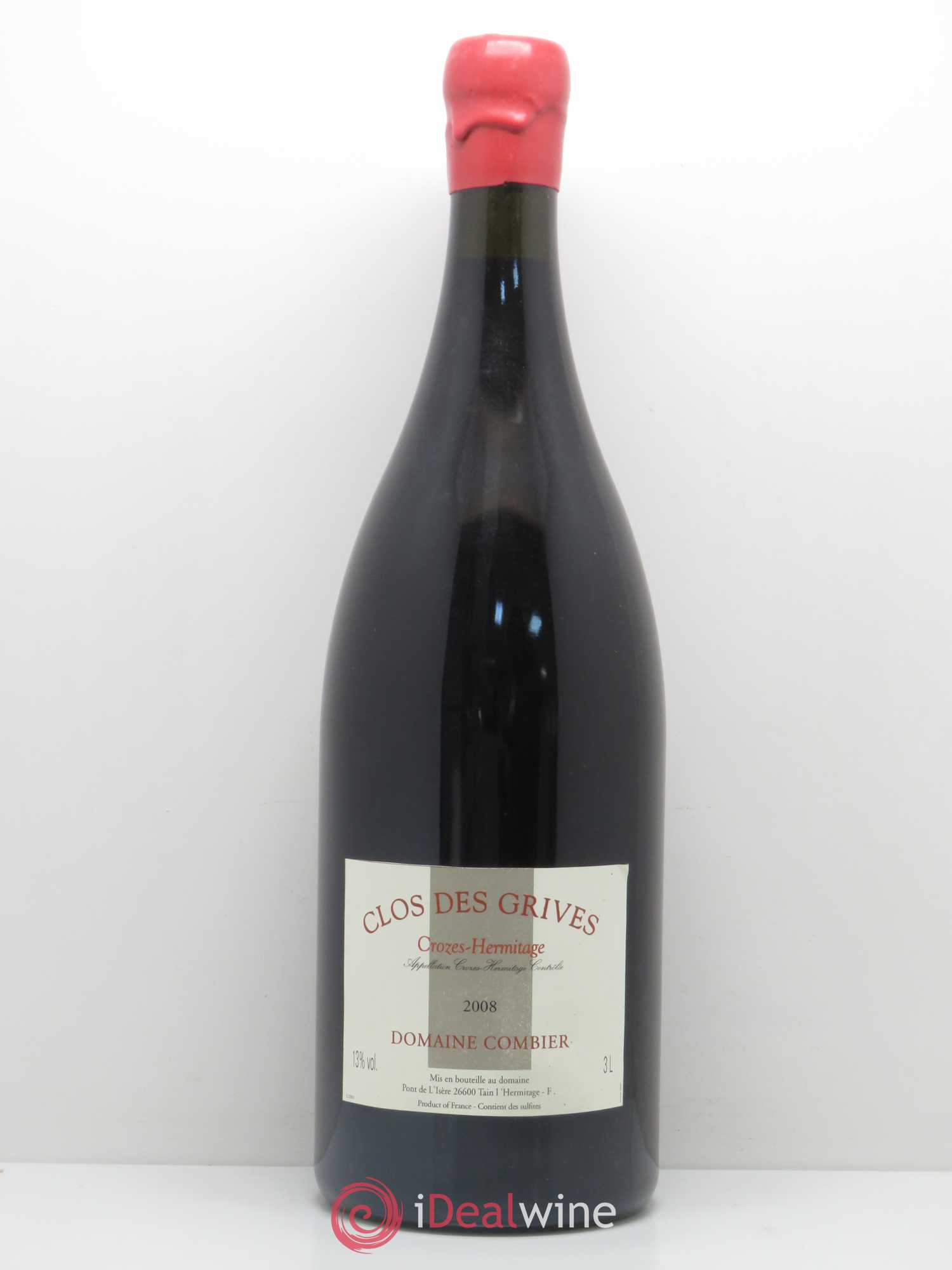 Crozes-Hermitage Clos des Grives Combier 2008 - Lot de 1 double magnum - 0