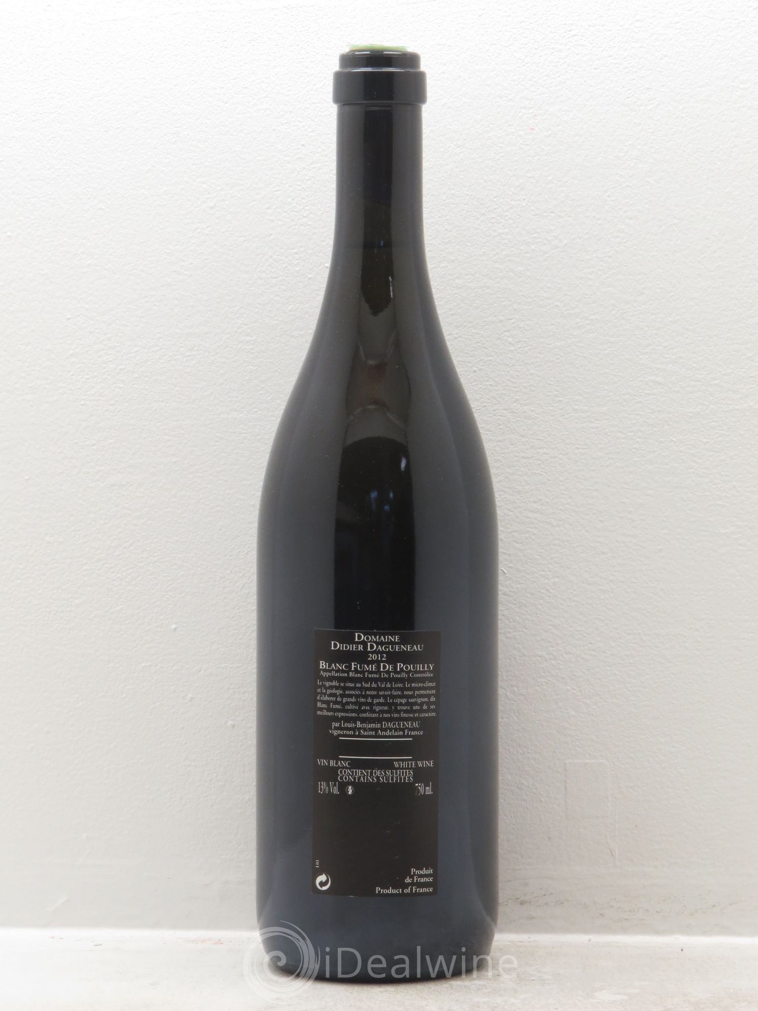 Vin de France (anciennement Pouilly-Fumé) Silex Dagueneau (Domaine Didier - Louis-Benjamin) 2012 - Lot de 1 bouteille - 1