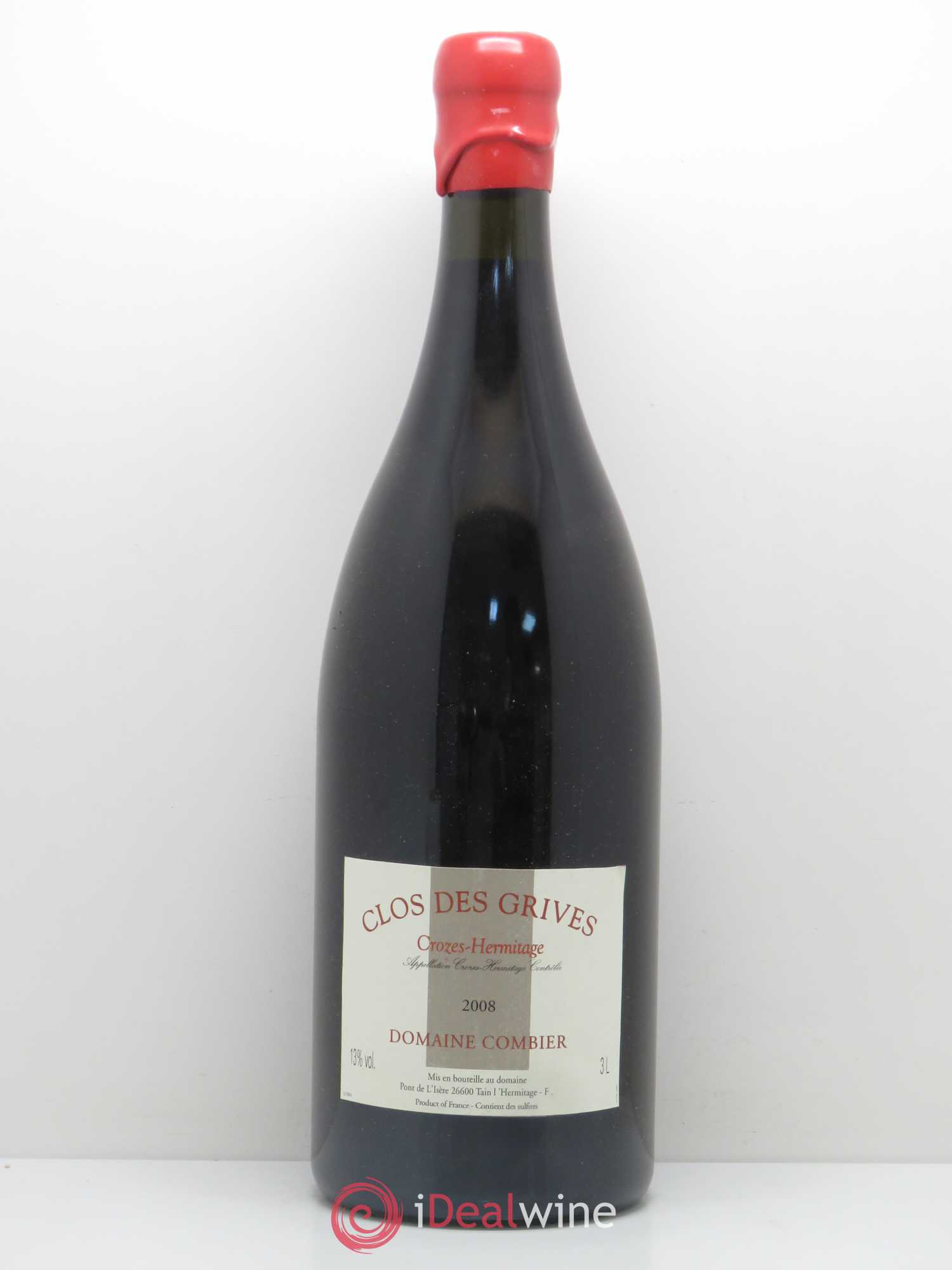 Crozes-Hermitage Clos des Grives Combier 2008 - Lot de 1 double magnum - 0