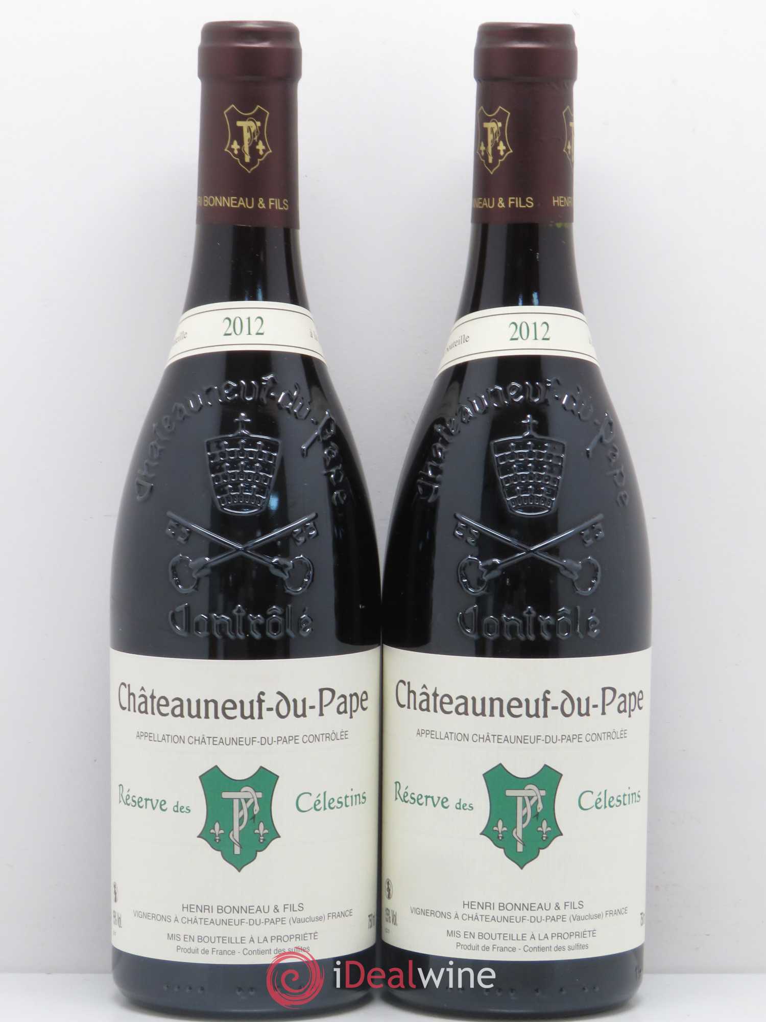 Châteauneuf-du-Pape Réserve des Célestins Henri Bonneau & Fils 2012 - Lot de 2 bouteilles - 0