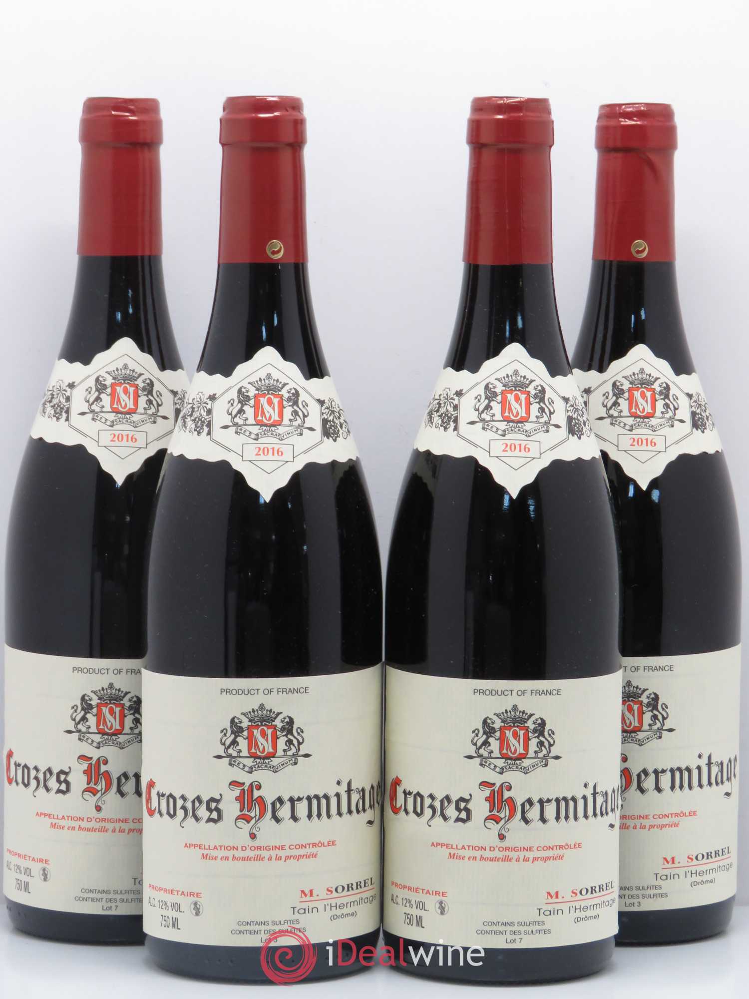 Crozes-Hermitage Domaine Marc Sorrel 2016 - Posten von 4 Flaschen - 0