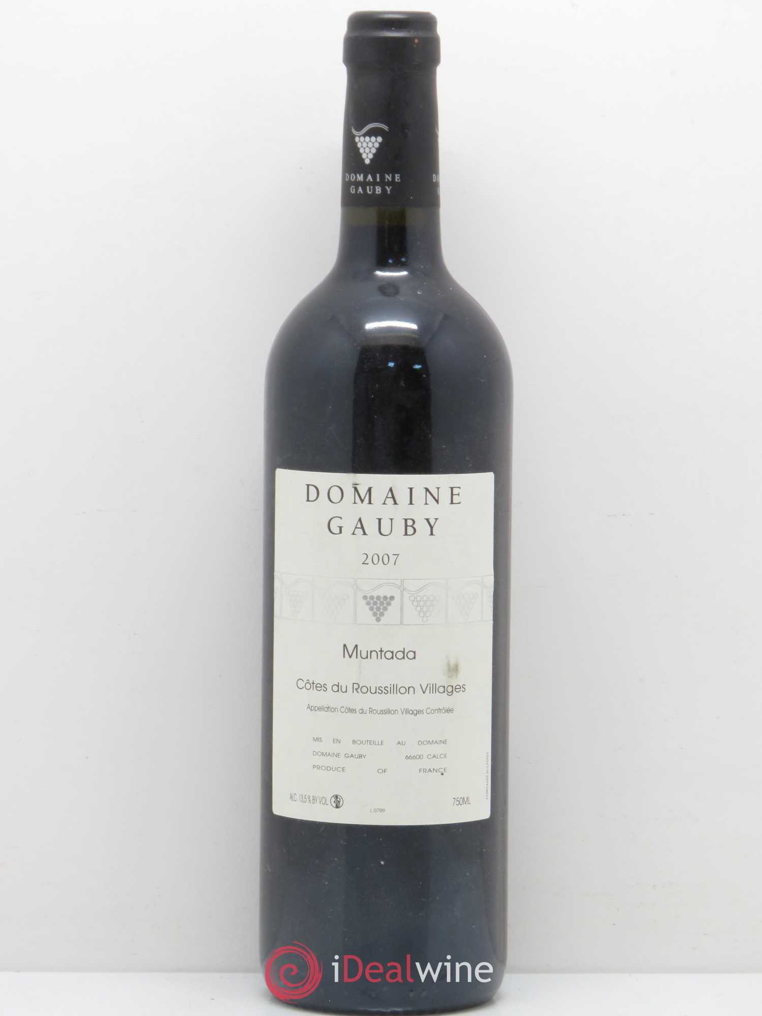Côtes Catalanes (anciennement Côtes du Roussillon Villages) La Muntada Gauby (Domaine) 2007 - Lot de 1 bouteille - 0