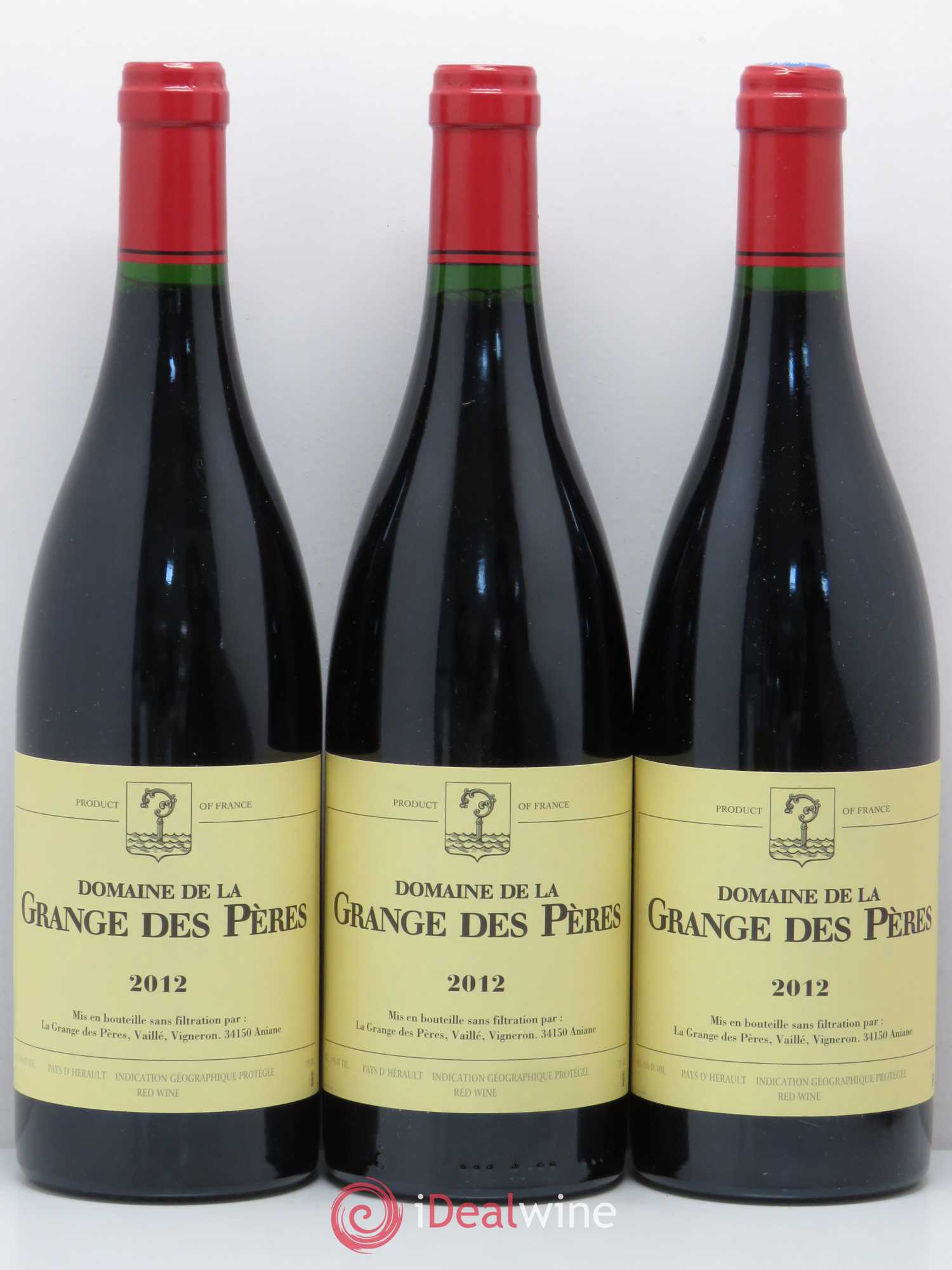 Pays d'Hérault Grange des Pères Laurent Vaillé 2012 - Lot de 3 bouteilles - 0