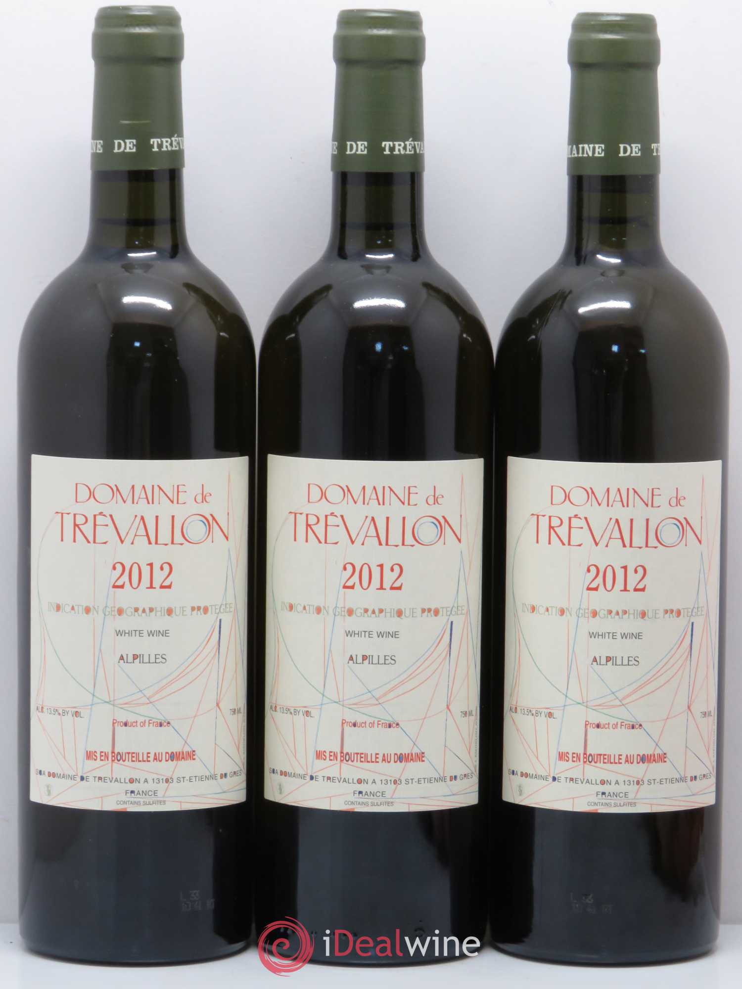 VDP Bouches du Rhône Trévallon (Domaine de) Eloi Dürrbach 2012 - Lot de 3 bouteilles - 0