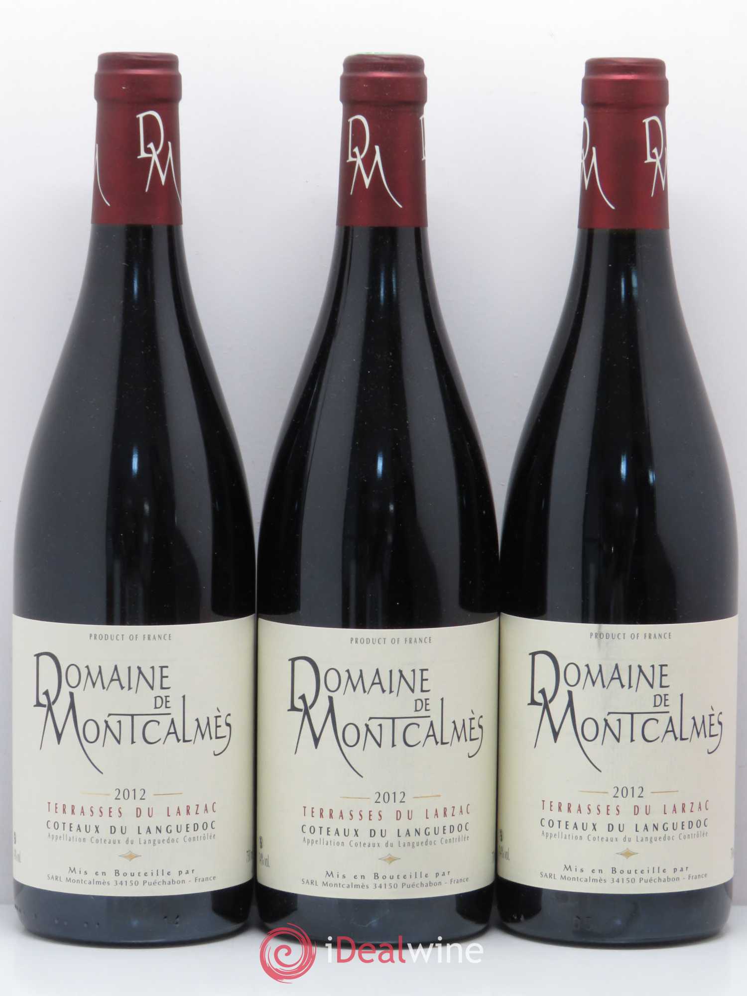 Terrasses du Larzac Domaine de Montcalmès Frédéric Pourtalié 2012 - Lot de 3 bouteilles - 0