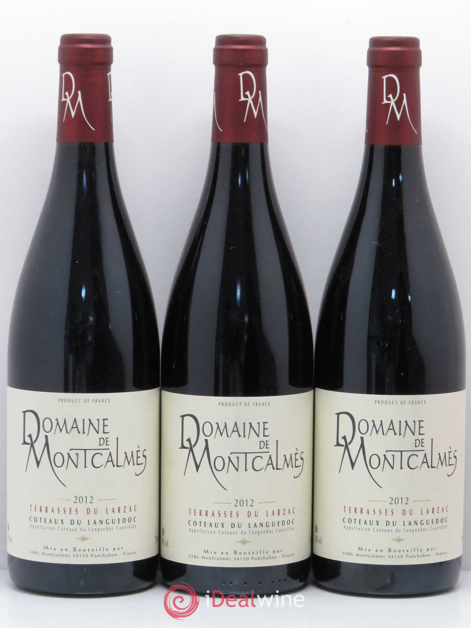 Terrasses du Larzac Domaine de Montcalmès Frédéric Pourtalié 2012 - Lot de 3 bouteilles - 0