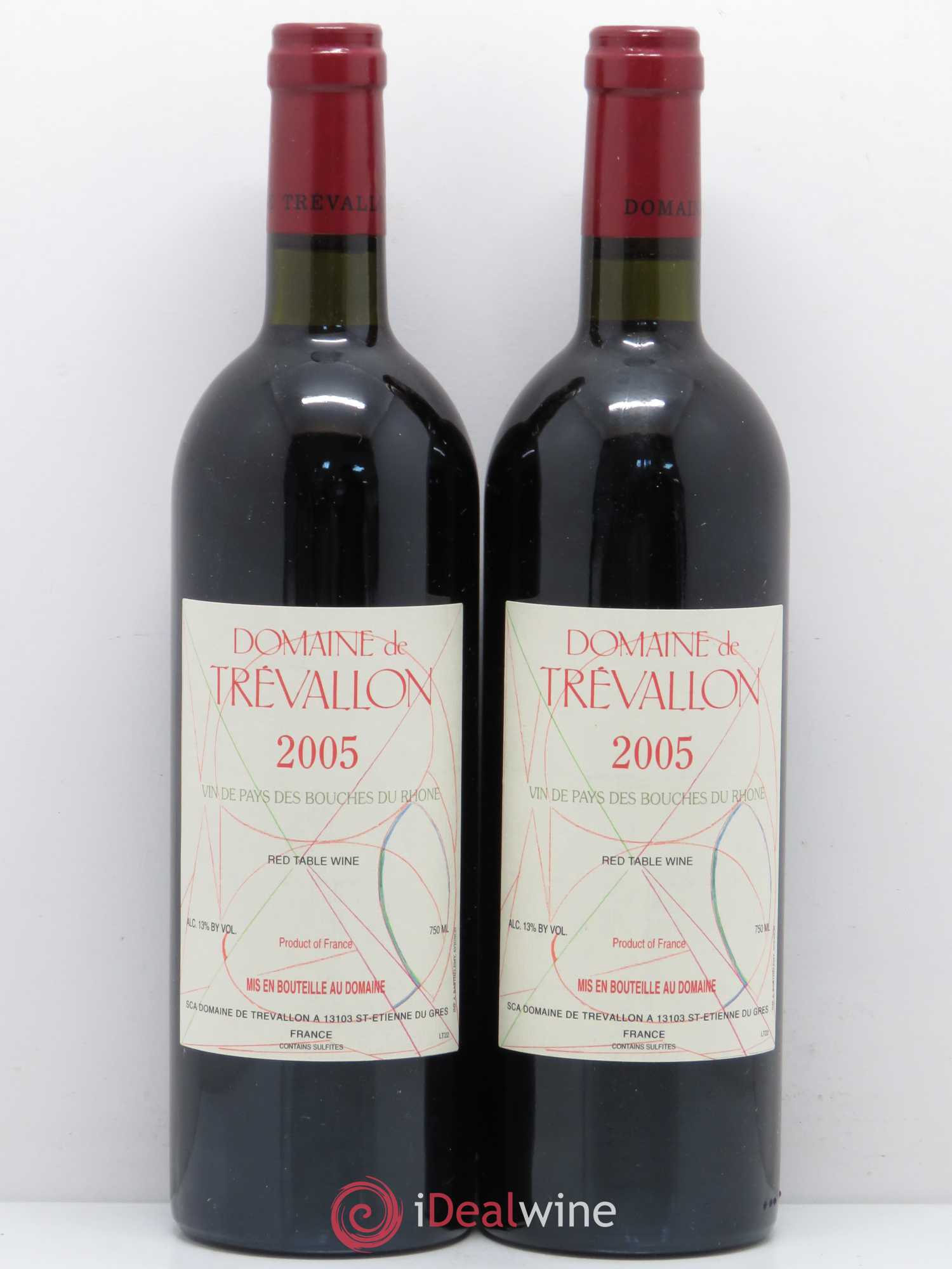 Coteaux d'Aix-en-Provence Trévallon (Domaine de) Eloi Dürrbach 2005 - Lotto di 2 bottiglie - 0